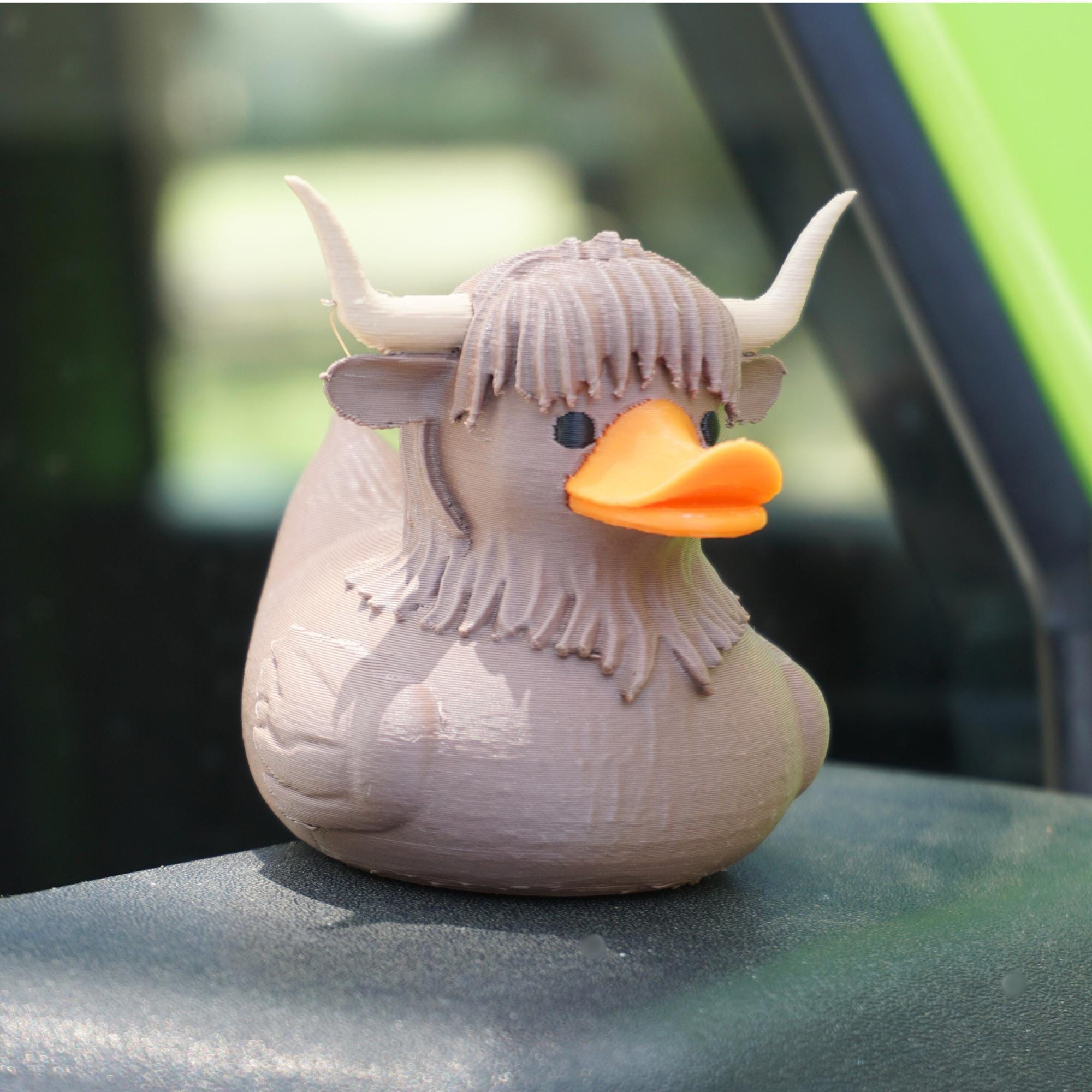Highland Cow Cruise Duck Cute Collectible Hide and Seek Duck for Ship Adventures Rustic Farm Animal Duck Favor Souvenir Travel Gift for Her