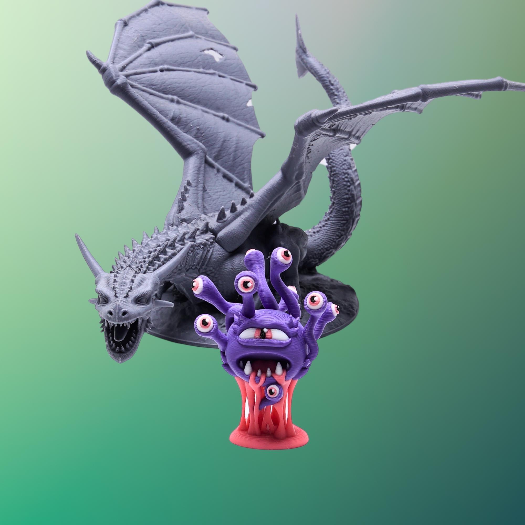 DnD Beholder Monster Miniature for Tabletop Game Role Play Eye Tyrant Creature Gift for DnD Fan 3D Printed Miniature Beholder for DnD Figure