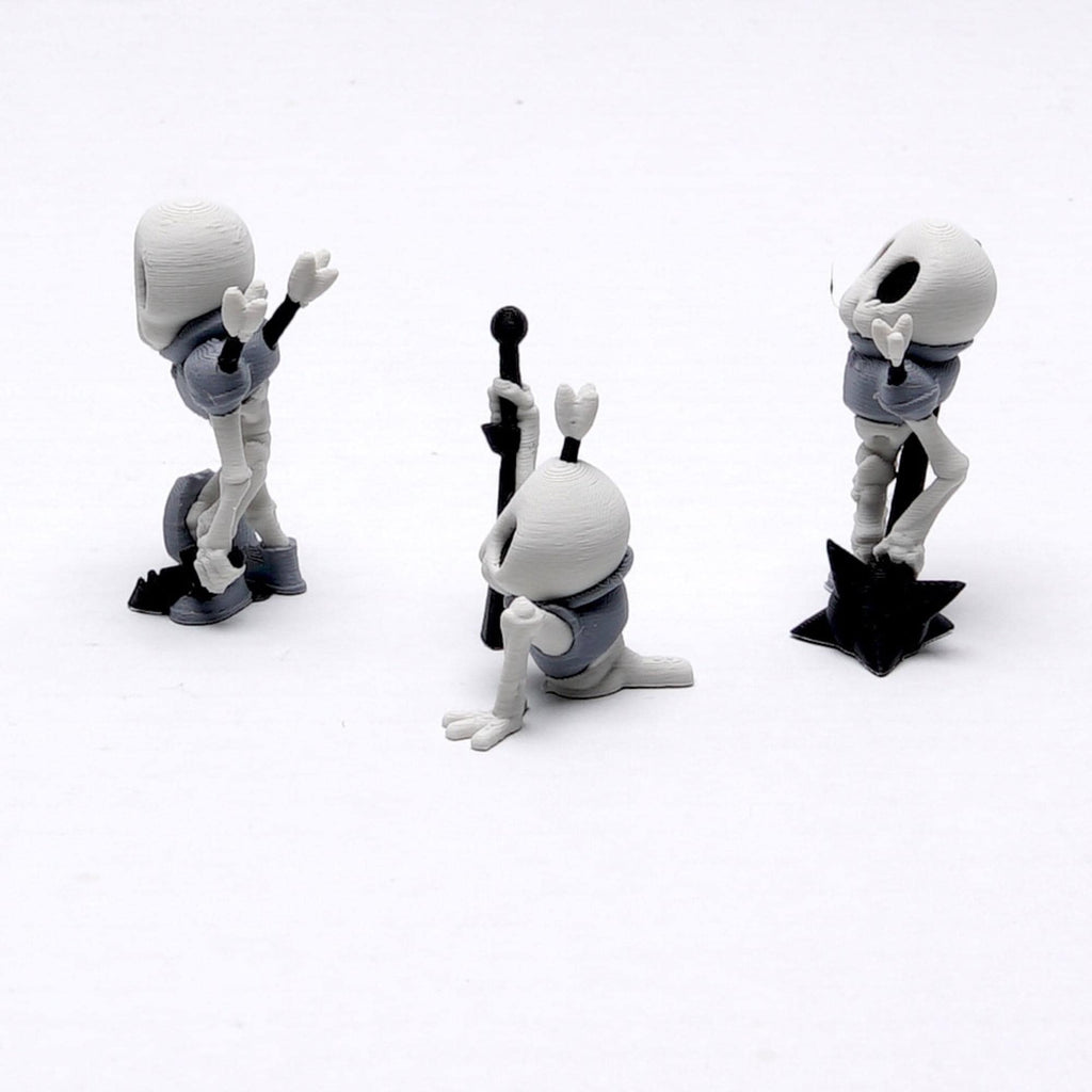 Skeleton Miniature Set for DnD 3 Undead Figures Injured and Battle-Damaged Skeletons Tabletop RPG Monster Minis Unique Gift for DnD Players