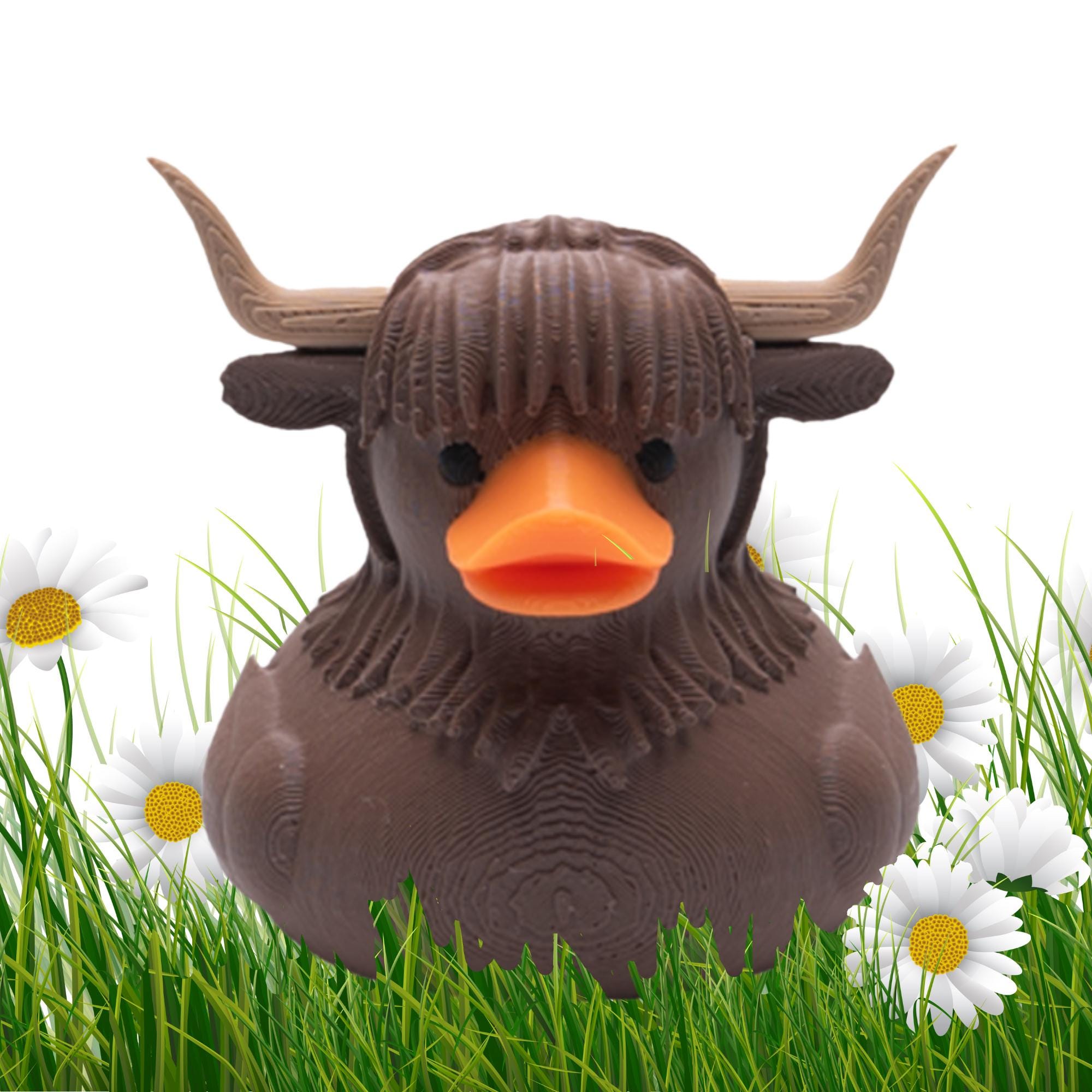 Highland Cow Cruise Duck Cute Collectible Hide and Seek Duck for Ship Adventures Rustic Farm Animal Duck Favor Souvenir Travel Gift for Her