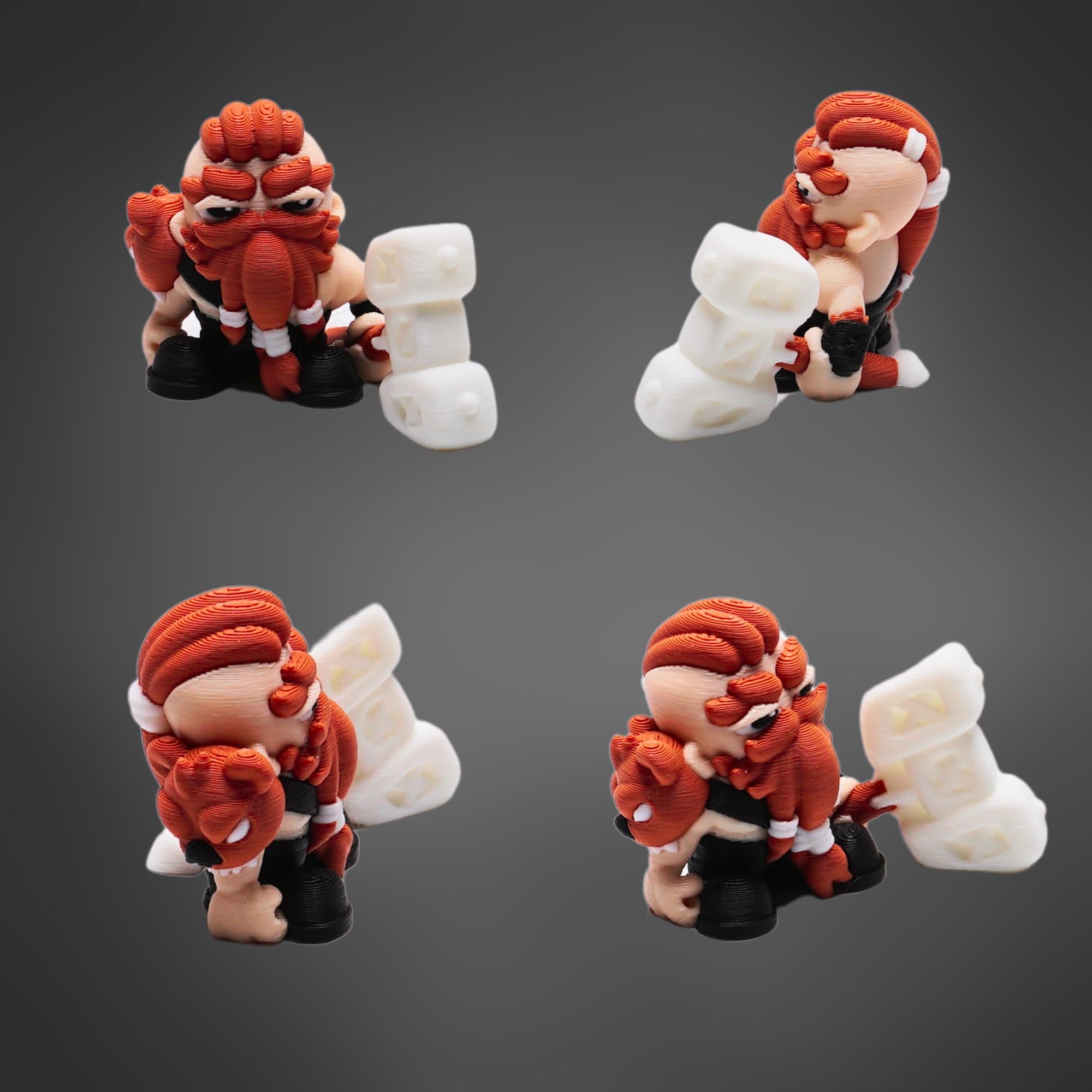Dwarf Barbarian Miniature for DnD Fantasy RPG Character Figure for Tabletop Games Playful Battle-Ready Dwarf Mini Unique Gift for DnD Player