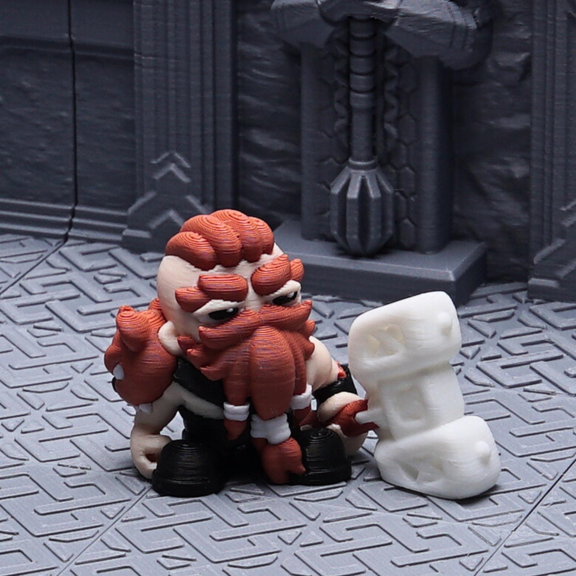 Dwarf Barbarian Miniature for DnD Fantasy RPG Character Figure for Tabletop Games Playful Battle-Ready Dwarf Mini Unique Gift for DnD Player