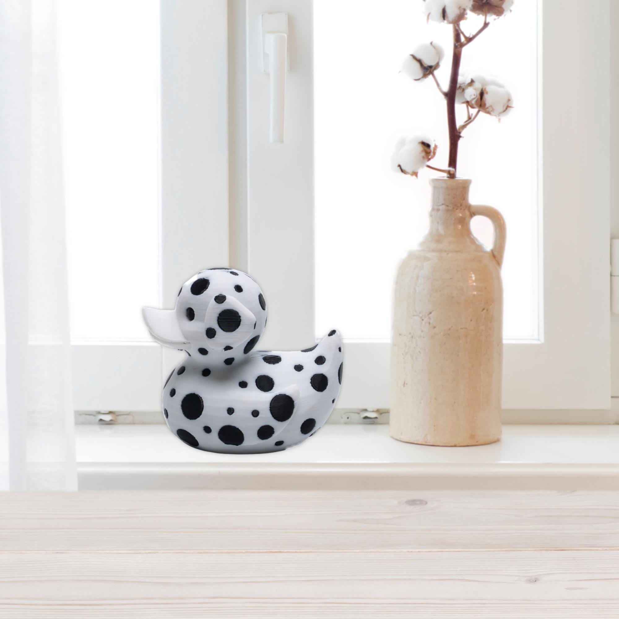 Dalmatian Cruise Duck Gift Firefighter Hide and Seek Duck Dalmatian Dog Lover Collectible Party Favor for Boys Cute Travel Duck for Cruisers