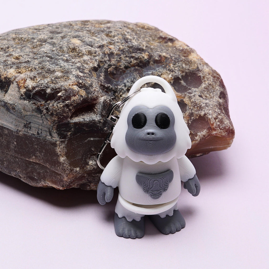 Yeti Flexi Fidget Stress Relief Toy Keychain with Clip On for Backpack Luggage Lunchbox for School and Camp Pal away from Home Yeti Jiggler