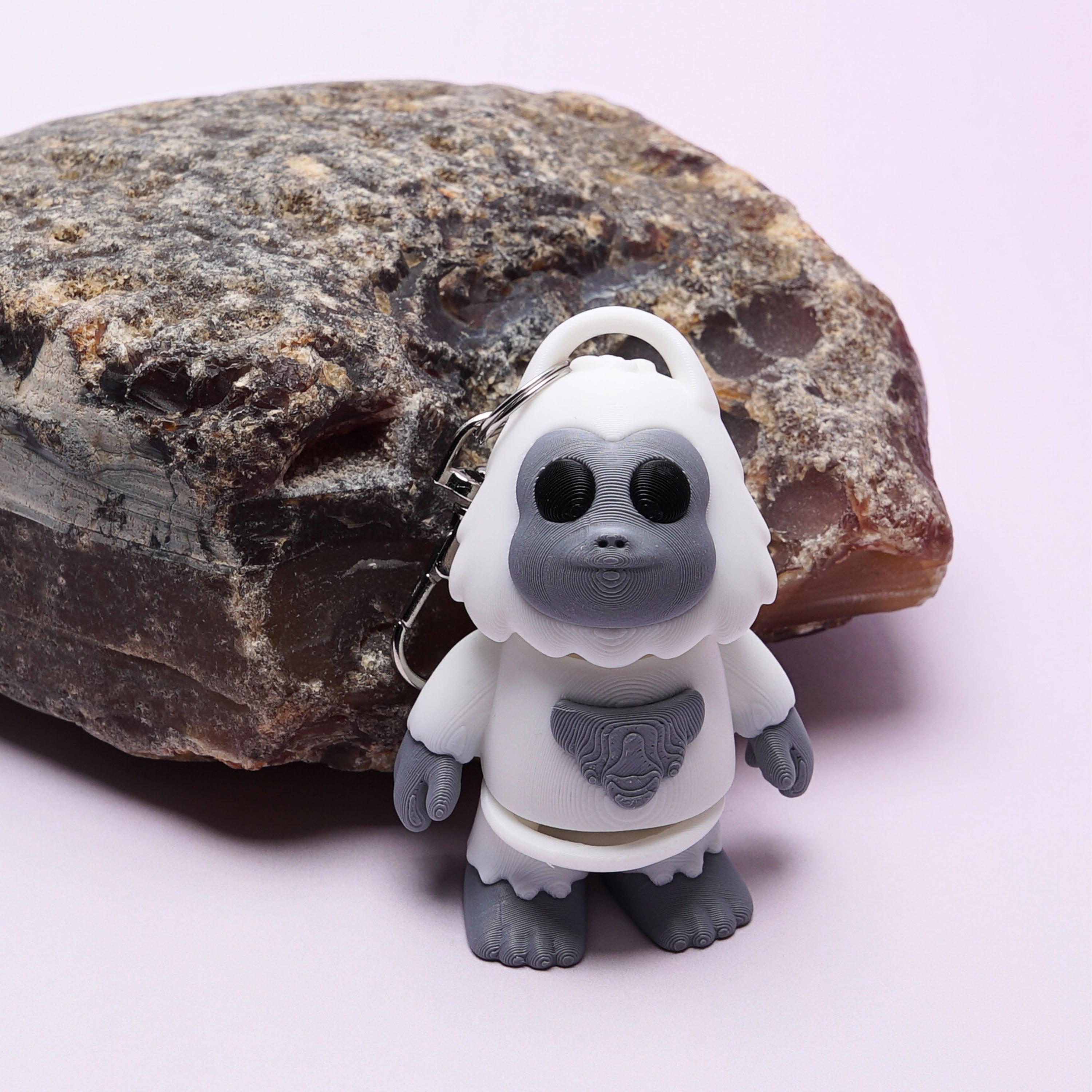 Yeti Flexi Fidget Stress Relief Toy Keychain with Clip On for Backpack Luggage Lunchbox for School and Camp Pal away from Home Yeti Jiggler