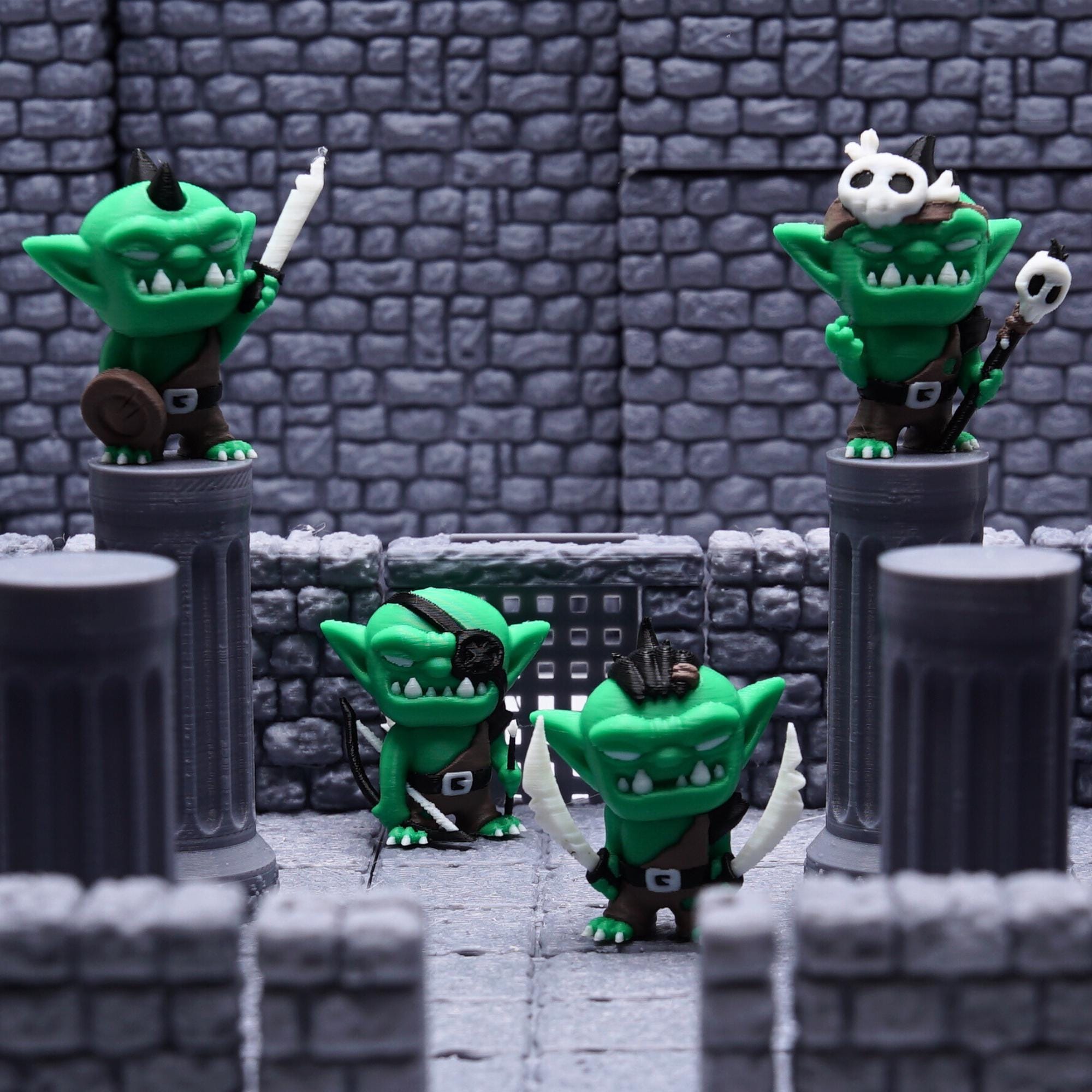 Goblin Miniature Set of 4 for DnD Rogue Fighter Druid & Archer Goblin Figures Fantasy Monster Minis for Tabletop RPG Gift for DnD Player