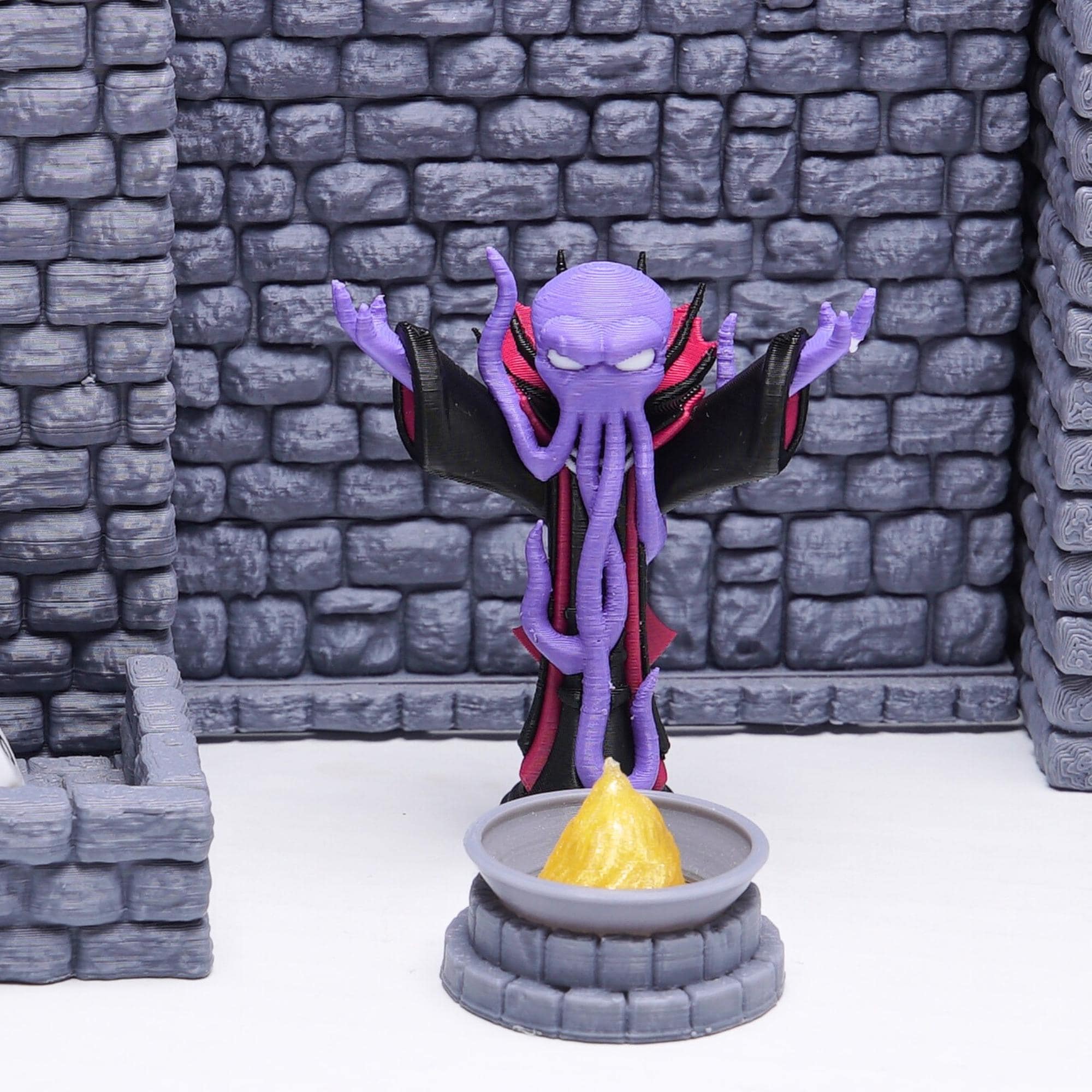 DnD Mind Flayer Miniature for Tabletop Game Play Purple Tentacle Wizard Figure for Use or Gift for Him DnD Unique 3D Printed Character Mini
