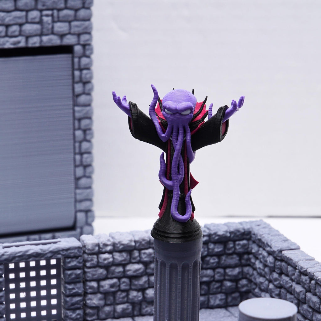 DnD Mind Flayer Miniature for Tabletop Game Play Purple Tentacle Wizard Figure for Use or Gift for Him DnD Unique 3D Printed Character Mini