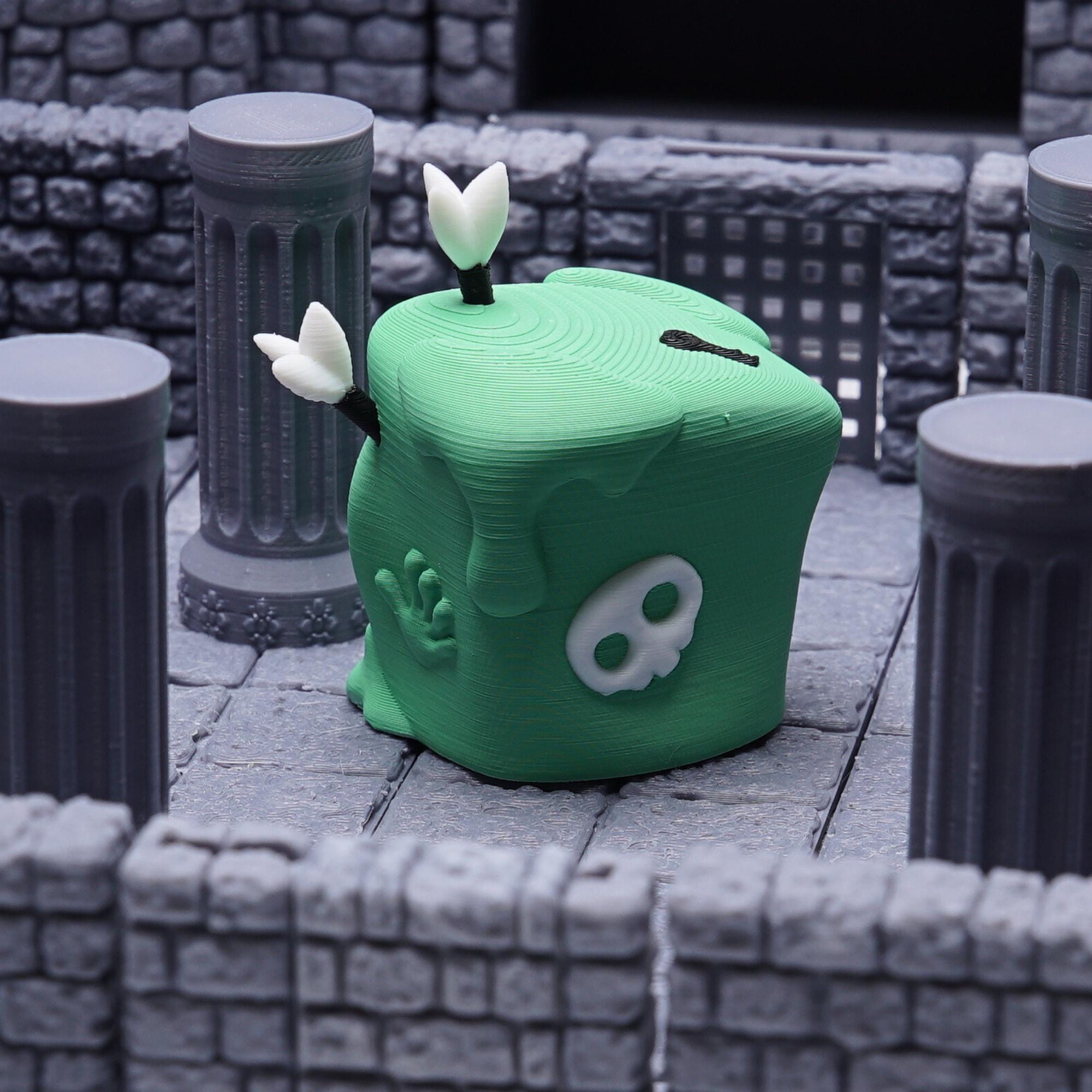 DnD Gelatinous Cube Miniature Figure for Tabletop Game Role Play Gift for DnD Fan 3D Printed Gelatinous Cube for DnD Game Play Figure Party
