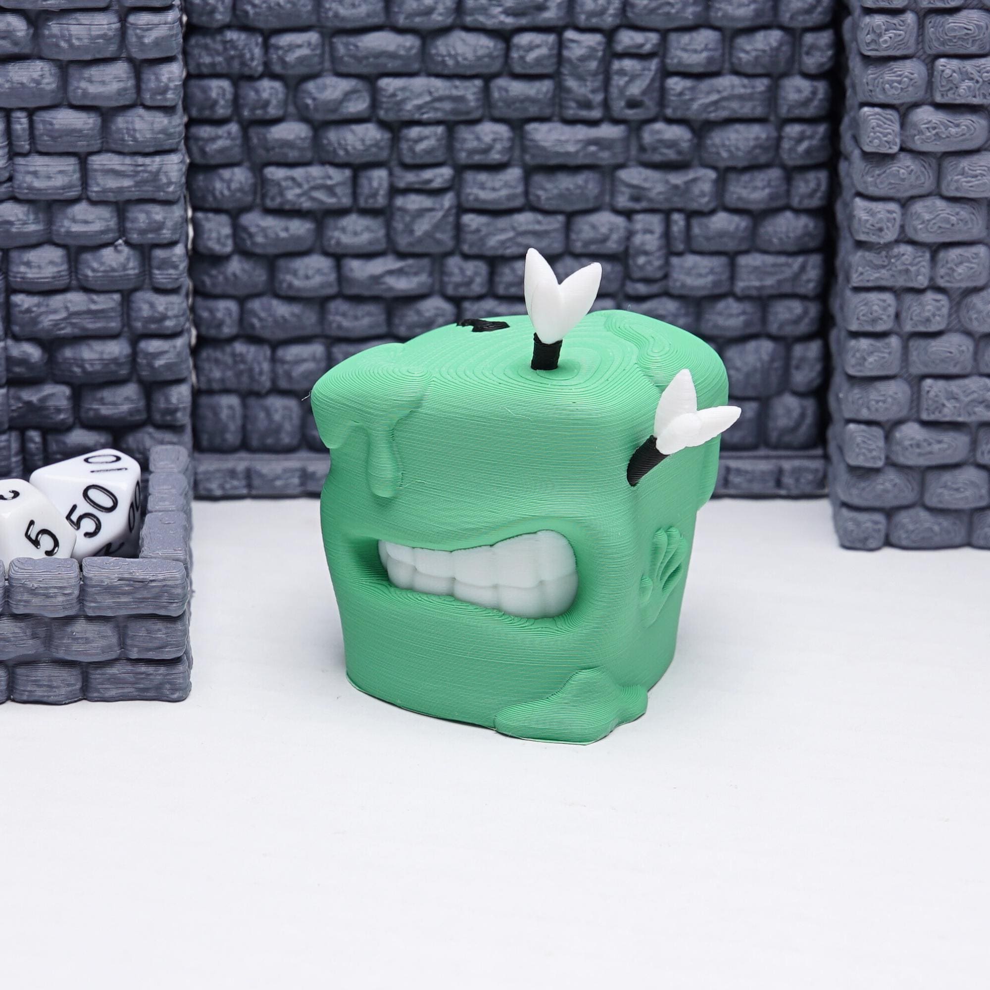 DnD Gelatinous Cube Miniature Figure for Tabletop Game Role Play Gift for DnD Fan 3D Printed Gelatinous Cube for DnD Game Play Figure Party