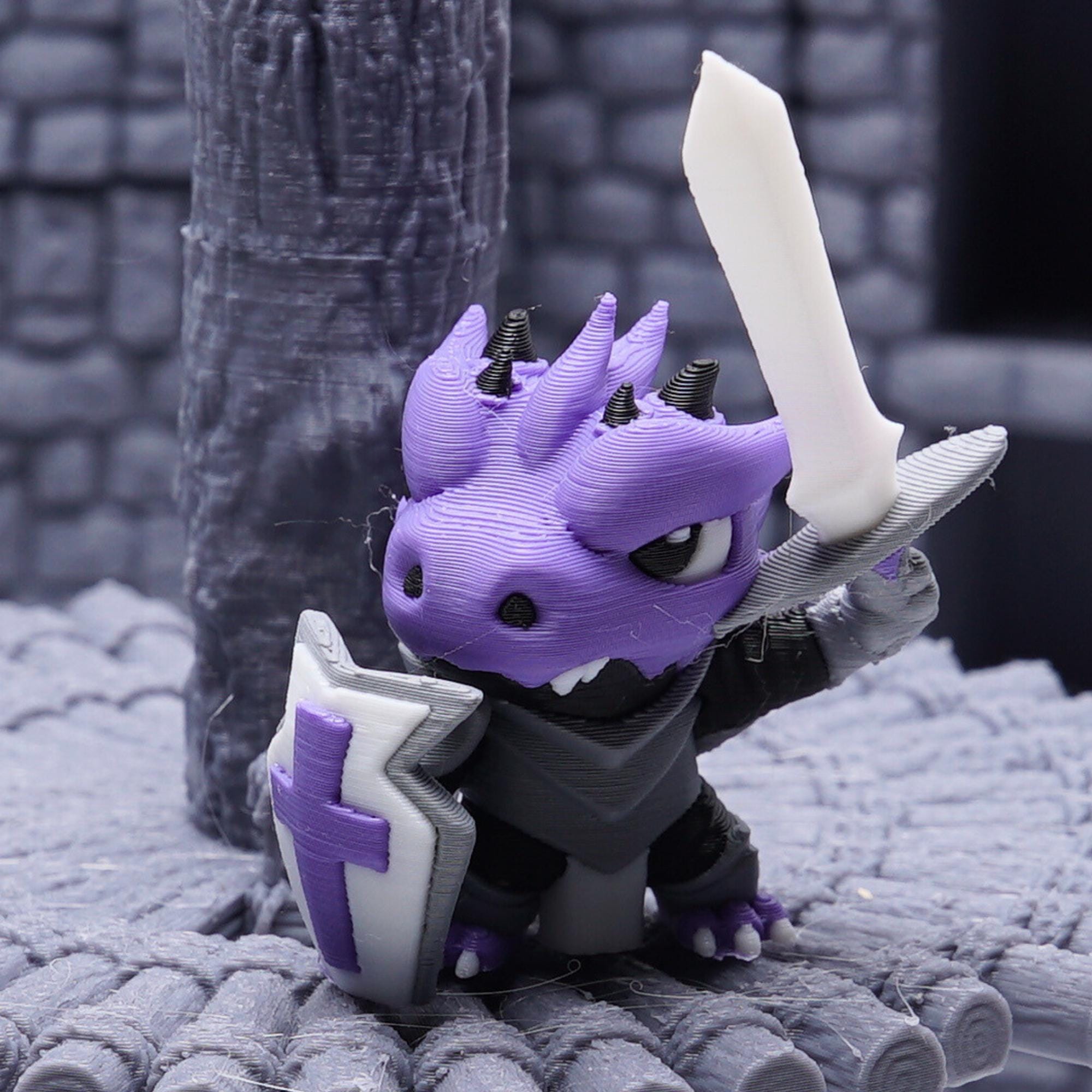 DnD Dragonborn Paladin Miniature for Tabletop Role Play Games Unique Gift for TTRPG Dungeons and Dragons Fan Figure with Sword and Shield