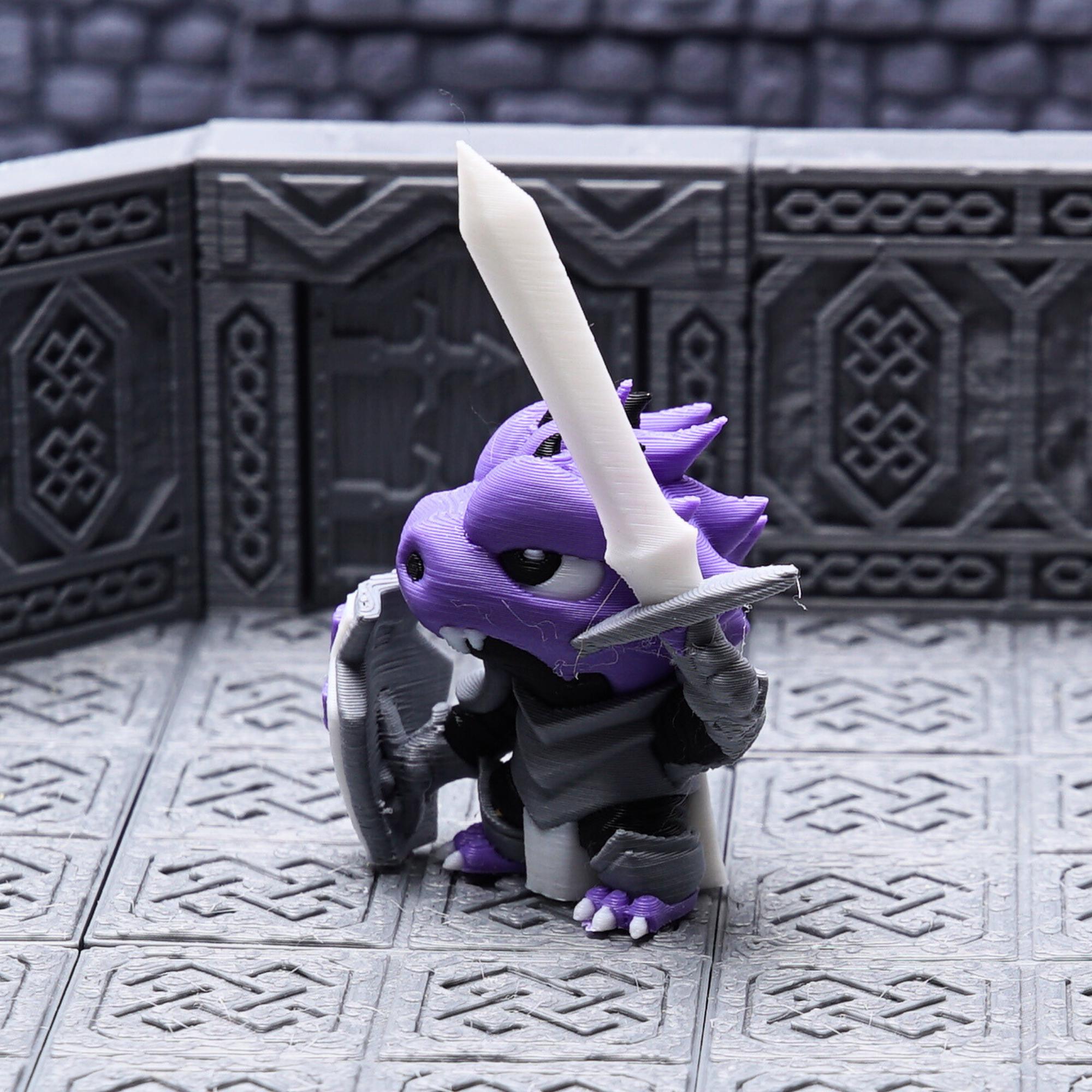 DnD Dragonborn Paladin Miniature for Tabletop Role Play Games Unique Gift for TTRPG Dungeons and Dragons Fan Figure with Sword and Shield