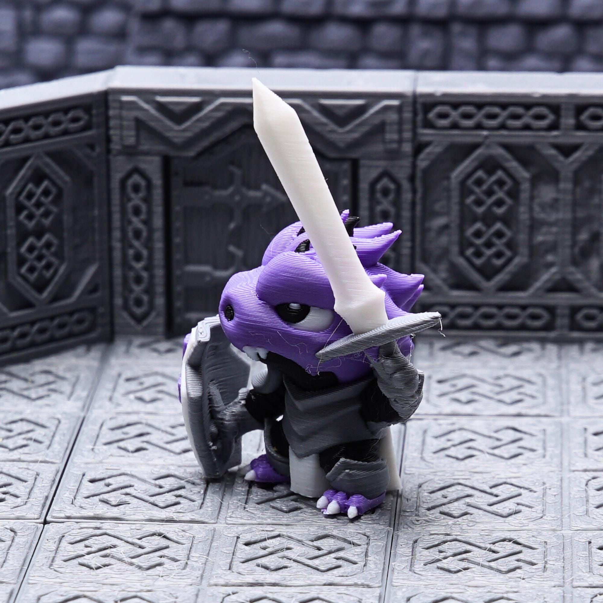 DnD Dragonborn Paladin Miniature for Tabletop Role Play Games Unique Gift for TTRPG Dungeons and Dragons Fan Figure with Sword and Shield