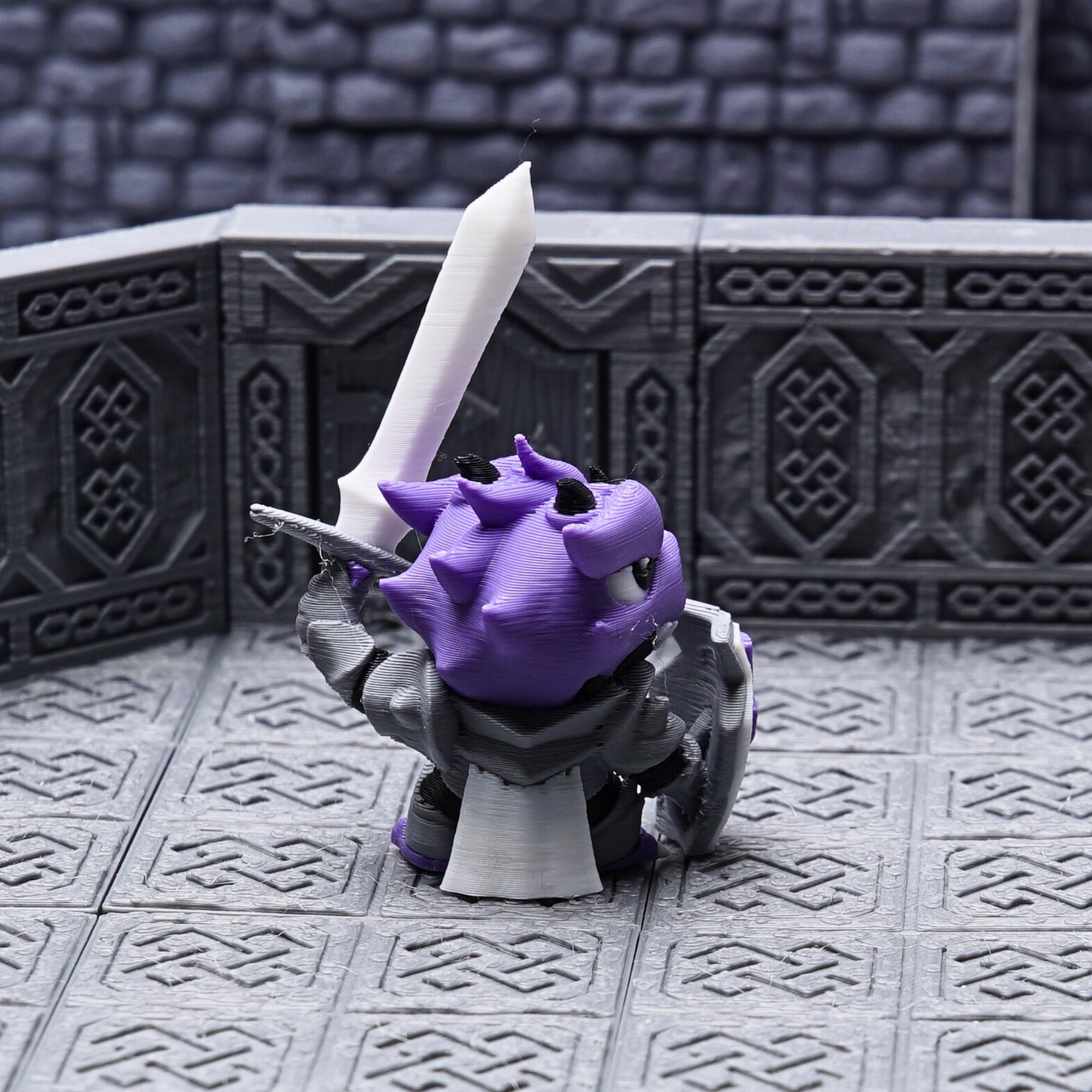 DnD Dragonborn Paladin Miniature for Tabletop Role Play Games Unique Gift for TTRPG Dungeons and Dragons Fan Figure with Sword and Shield