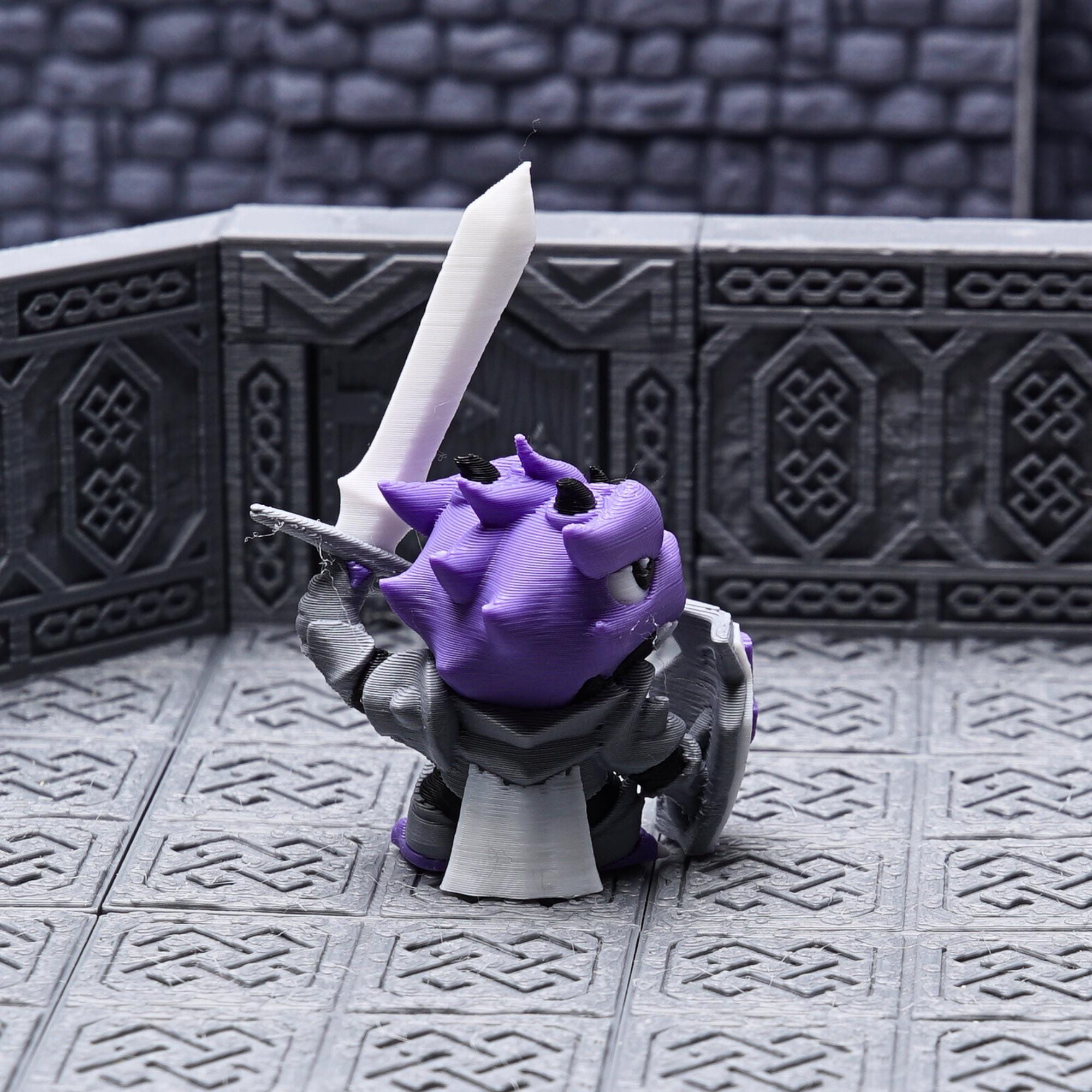 DnD Dragonborn Paladin Miniature for Tabletop Role Play Games Unique Gift for TTRPG Dungeons and Dragons Fan Figure with Sword and Shield