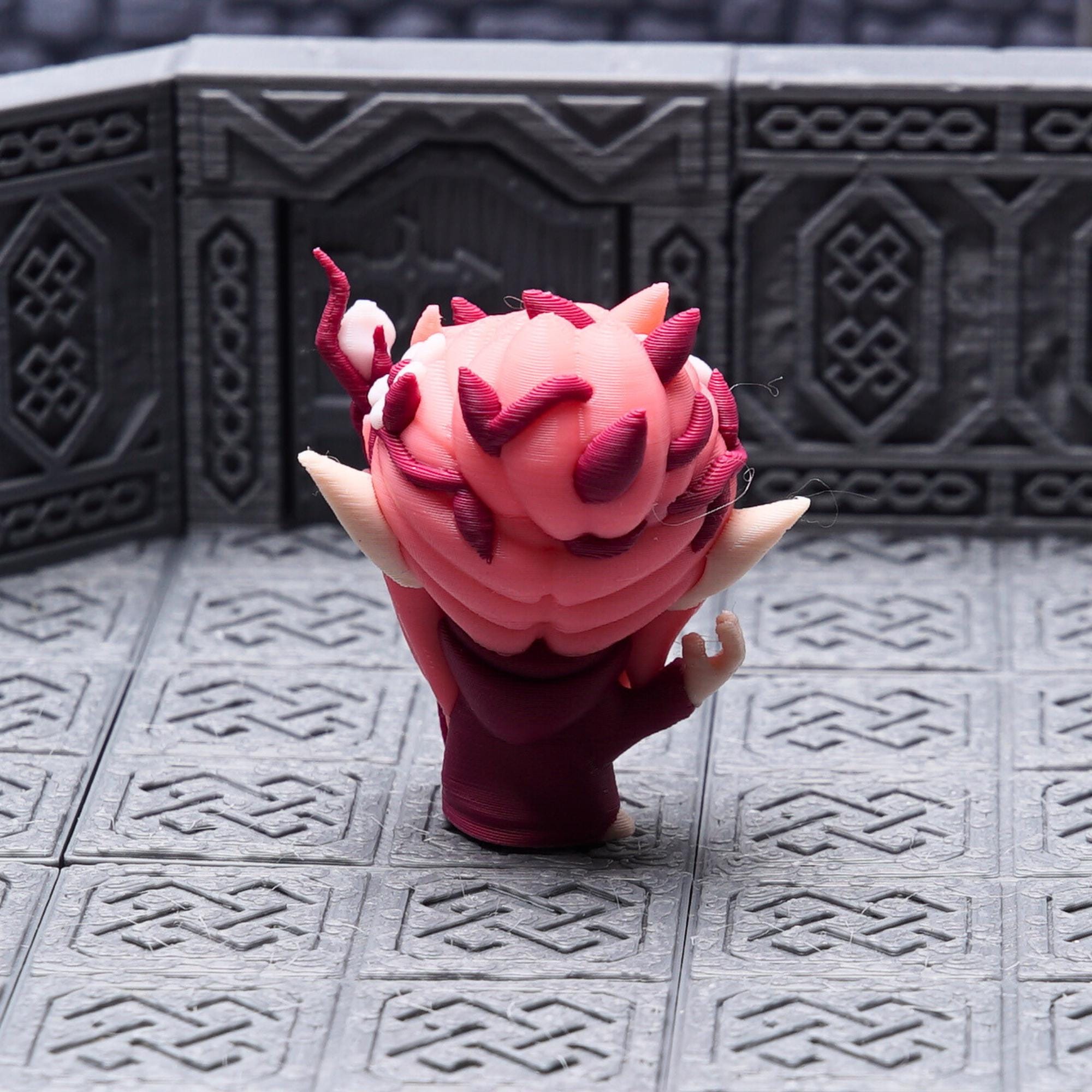 DnD Elf Druid Miniature for Tabletop Role Play Games Unique Gift for TTRPG Dungeons and Dragons Fan Female Figure Pink with Crystal Staff