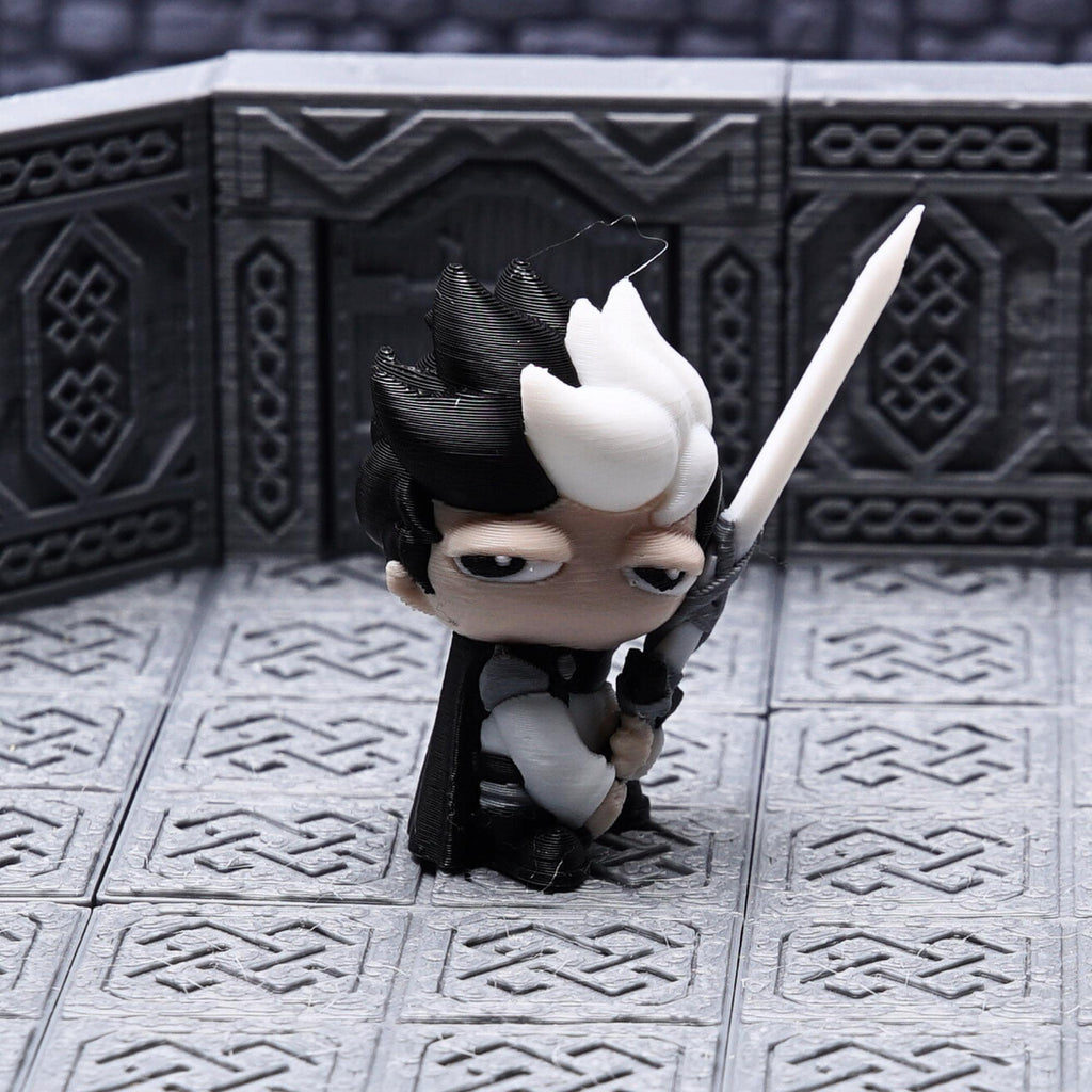 DnD Fighter Miniature for Tabletop Role Play Games Unique Gift for TTRPG Dungeons and Dragons Fan Figure Human Hero Fighter with Sword