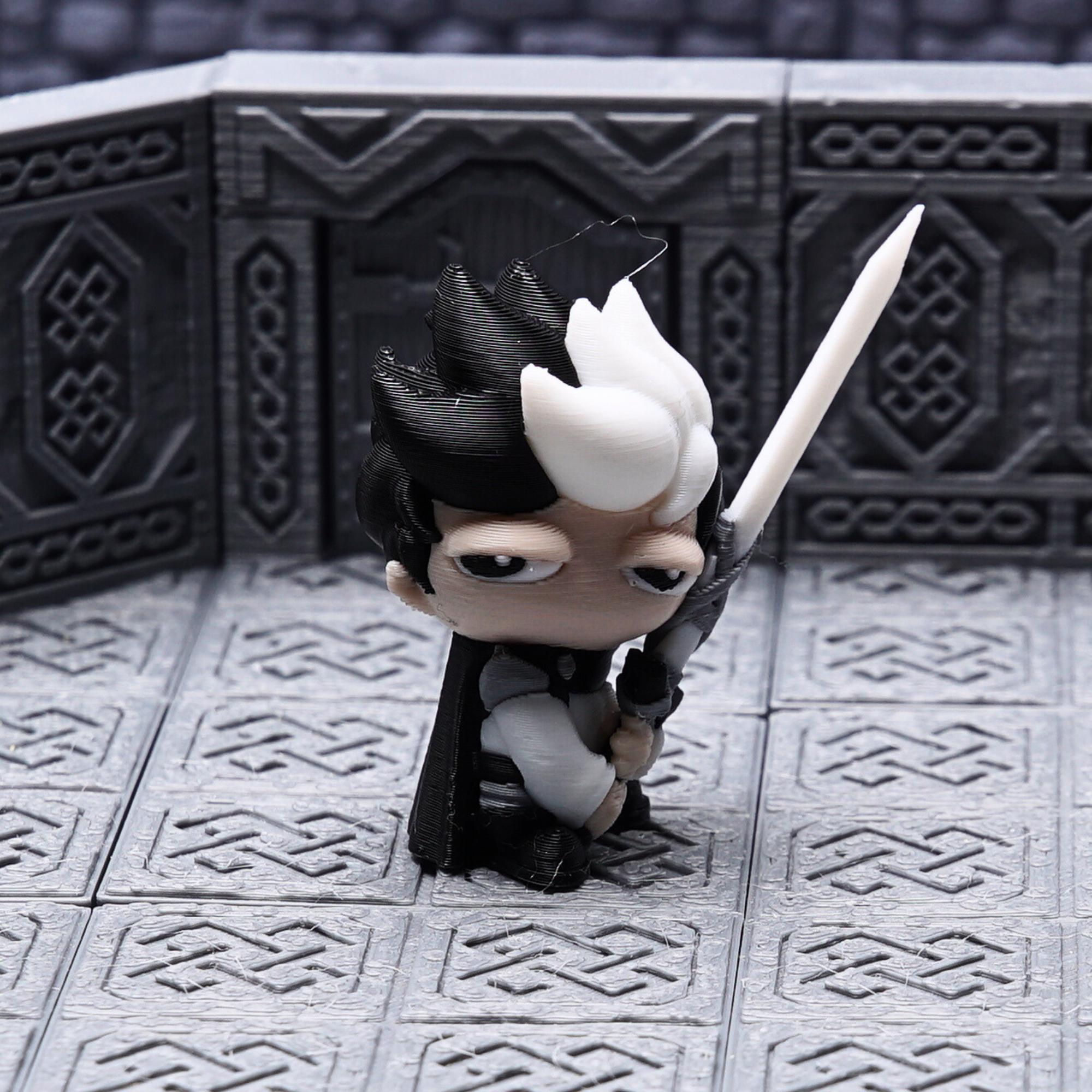 DnD Fighter Miniature for Tabletop Role Play Games Unique Gift for TTRPG Dungeons and Dragons Fan Figure Human Hero Fighter with Sword