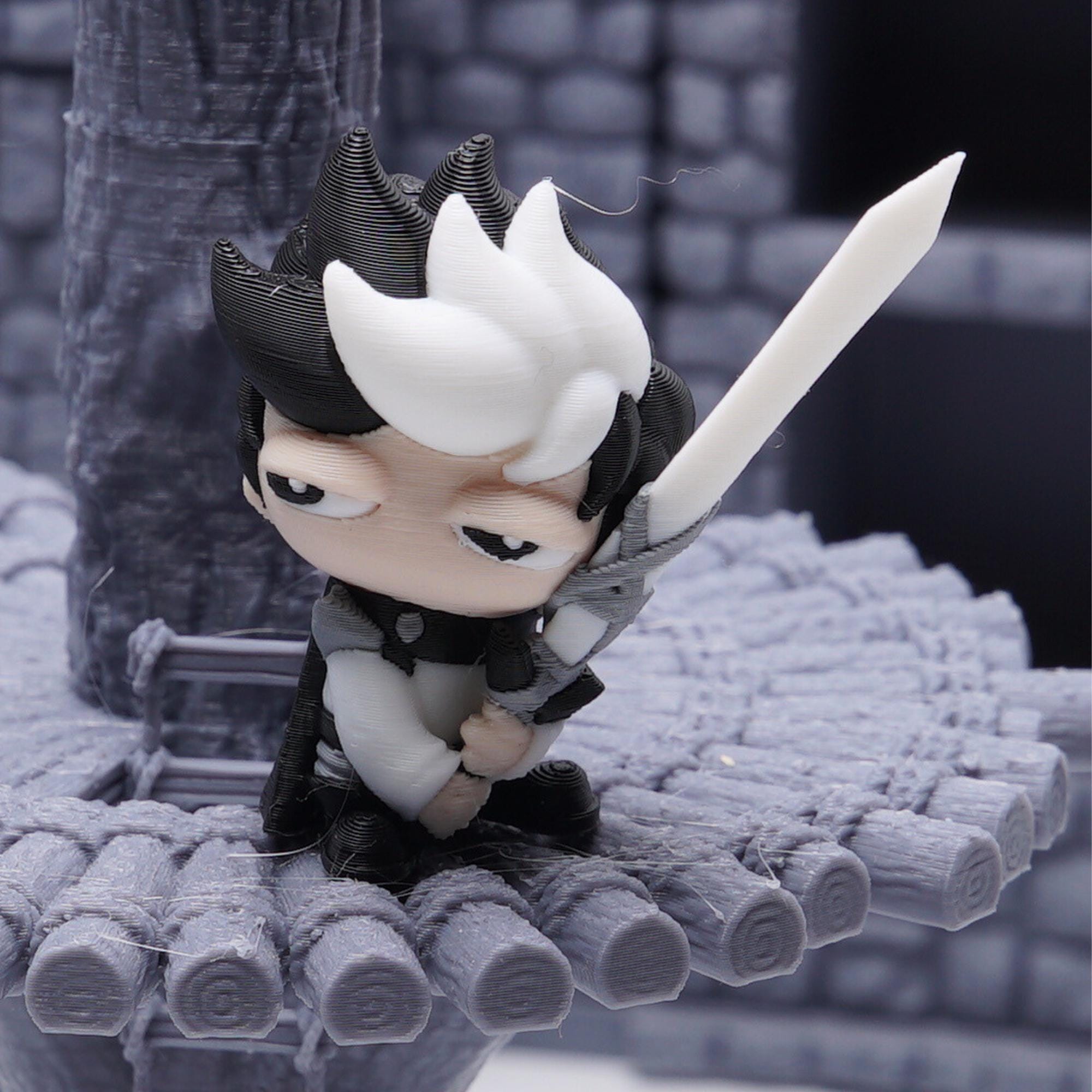 DnD Fighter Miniature for Tabletop Role Play Games Unique Gift for TTRPG Dungeons and Dragons Fan Figure Human Hero Fighter with Sword