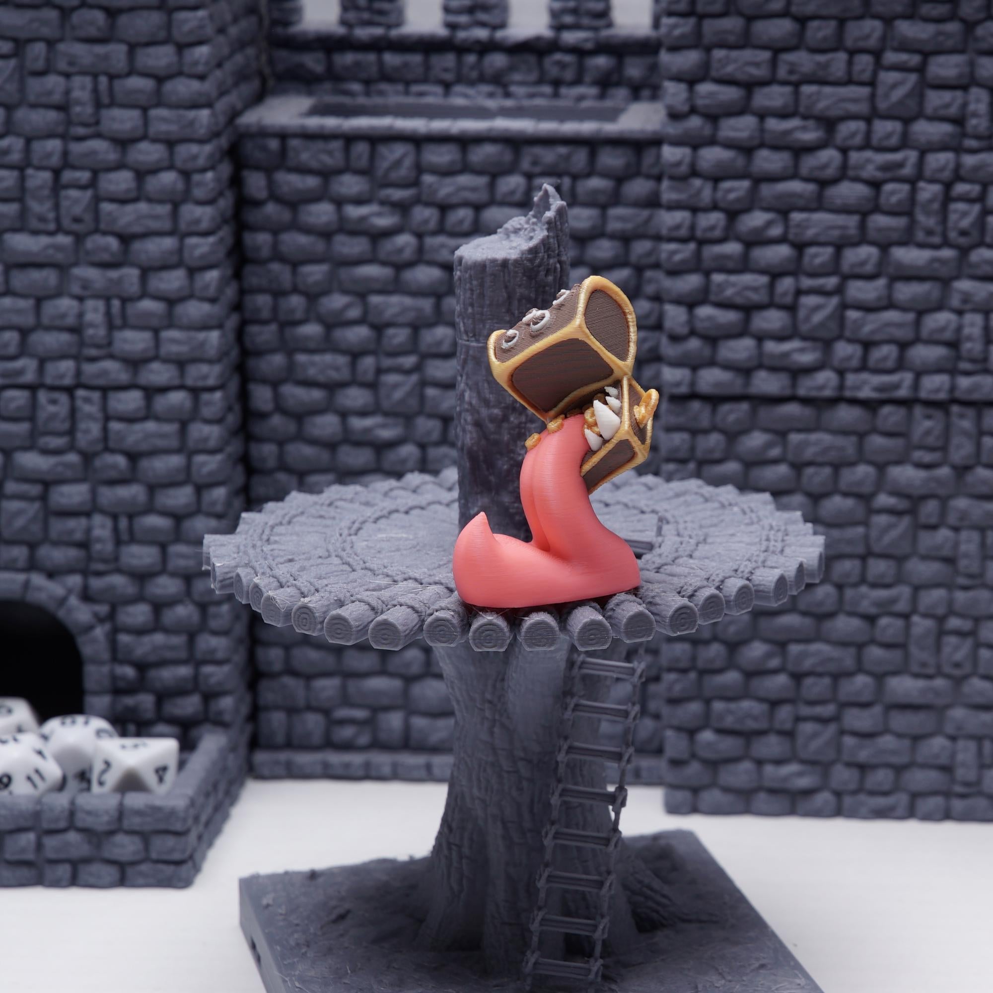 DnD Mimic ShapeChanger Miniature Monster for Tabletop Role Play Games Striking Design Standing Mimic Gift for TTRPG Dungeon and Dragon Fans