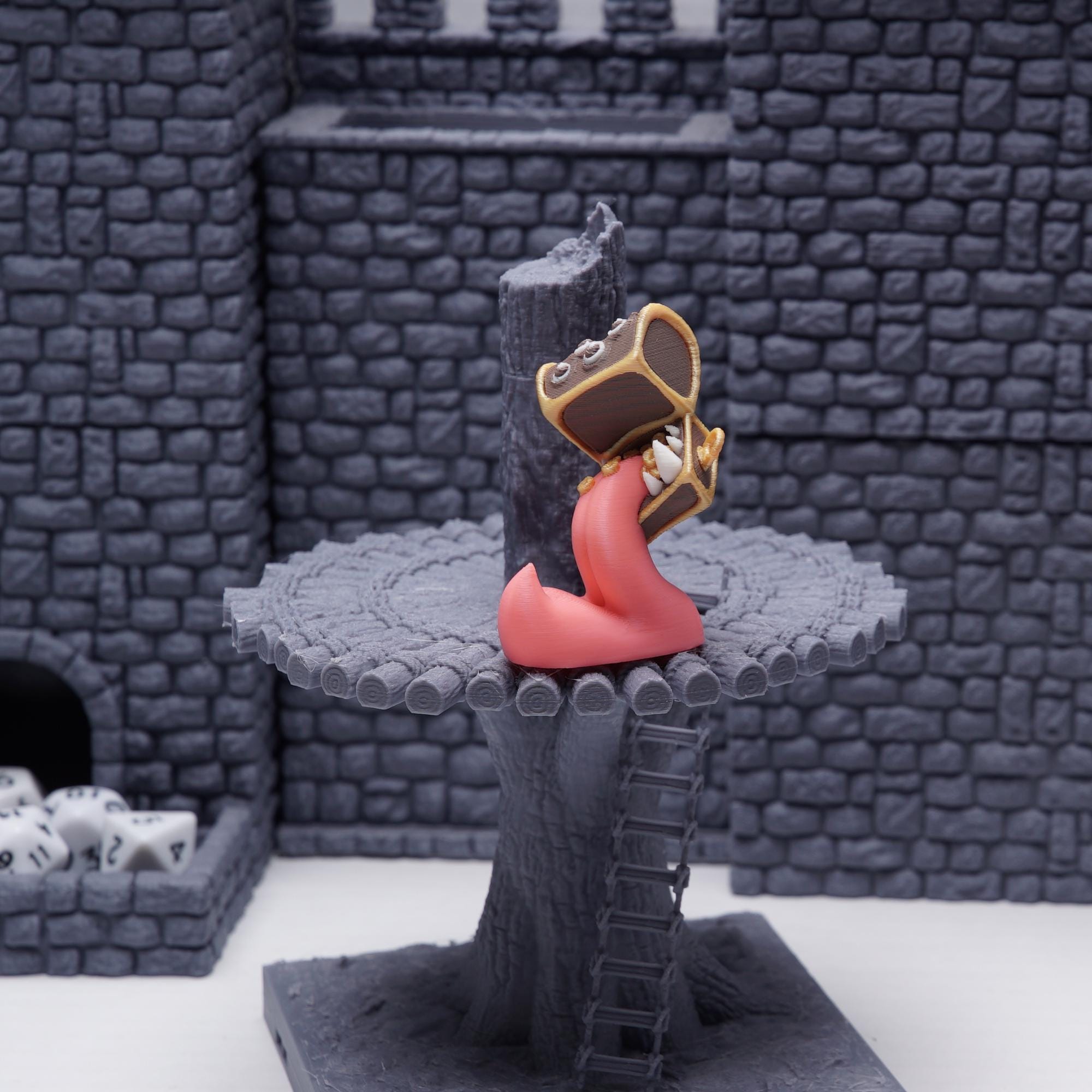 DnD Mimic ShapeChanger Miniature Monster for Tabletop Role Play Games Striking Design Standing Mimic Gift for TTRPG Dungeon and Dragon Fans