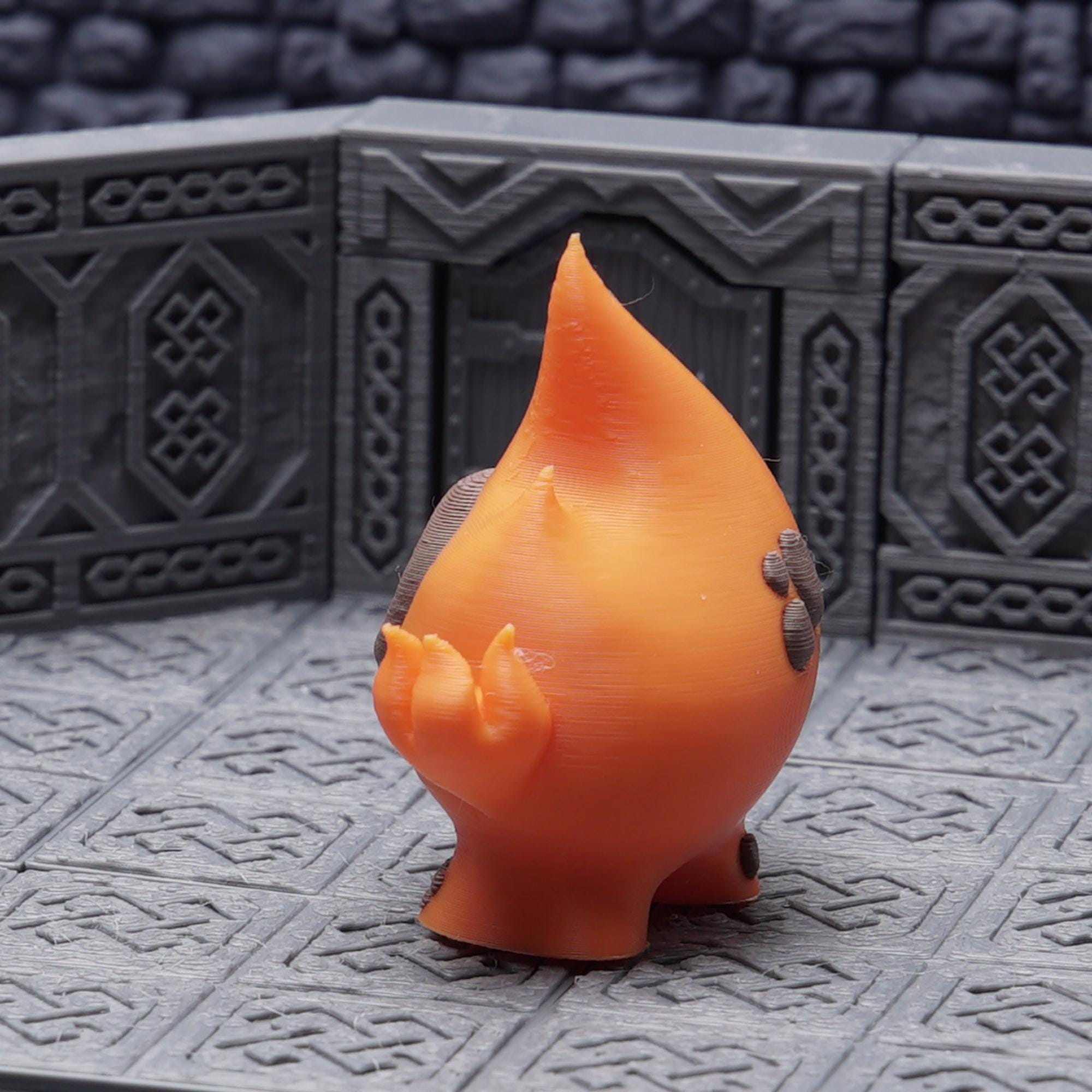 Fire Elemental Miniature for DnD Flame Monster Figure for Tabletop RPG Unique Gift for DnD Players and TTRPG Battle Encounters and Campaigns