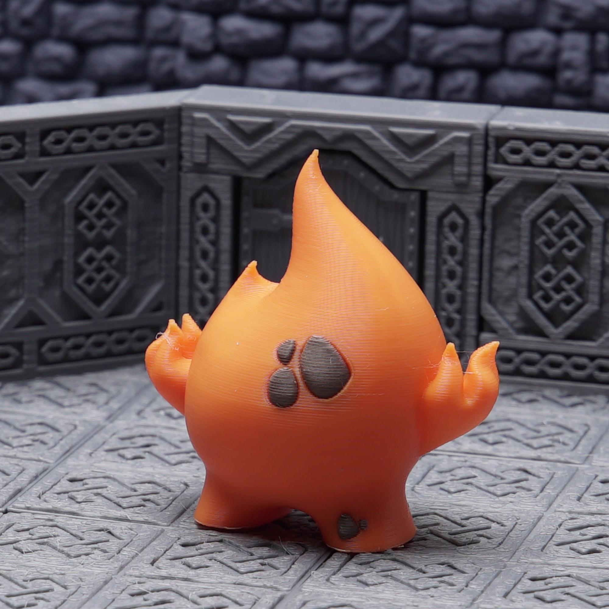 Fire Elemental Miniature for DnD Flame Monster Figure for Tabletop RPG Unique Gift for DnD Players and TTRPG Battle Encounters and Campaigns