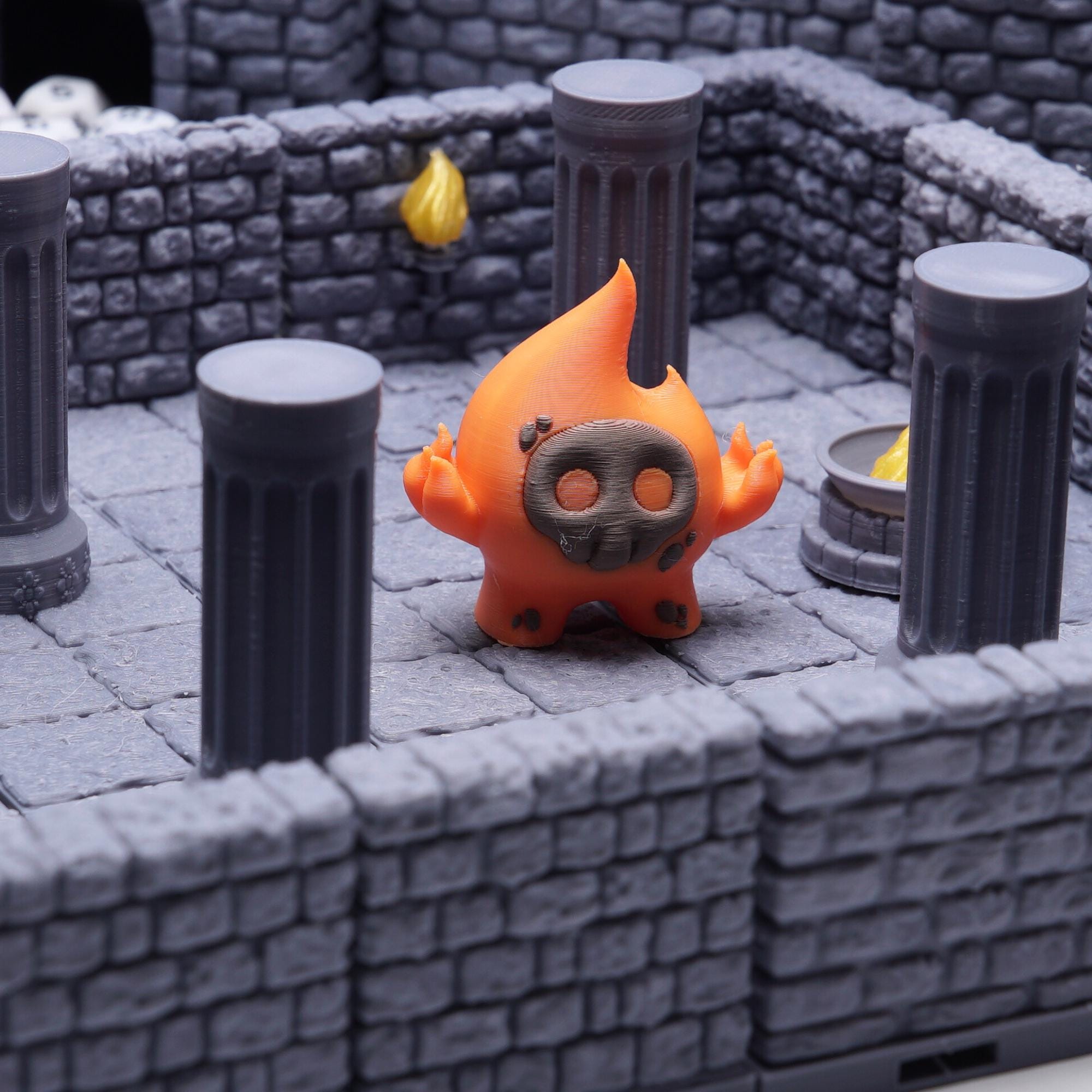 Fire Elemental Miniature for DnD Flame Monster Figure for Tabletop RPG Unique Gift for DnD Players and TTRPG Battle Encounters and Campaigns