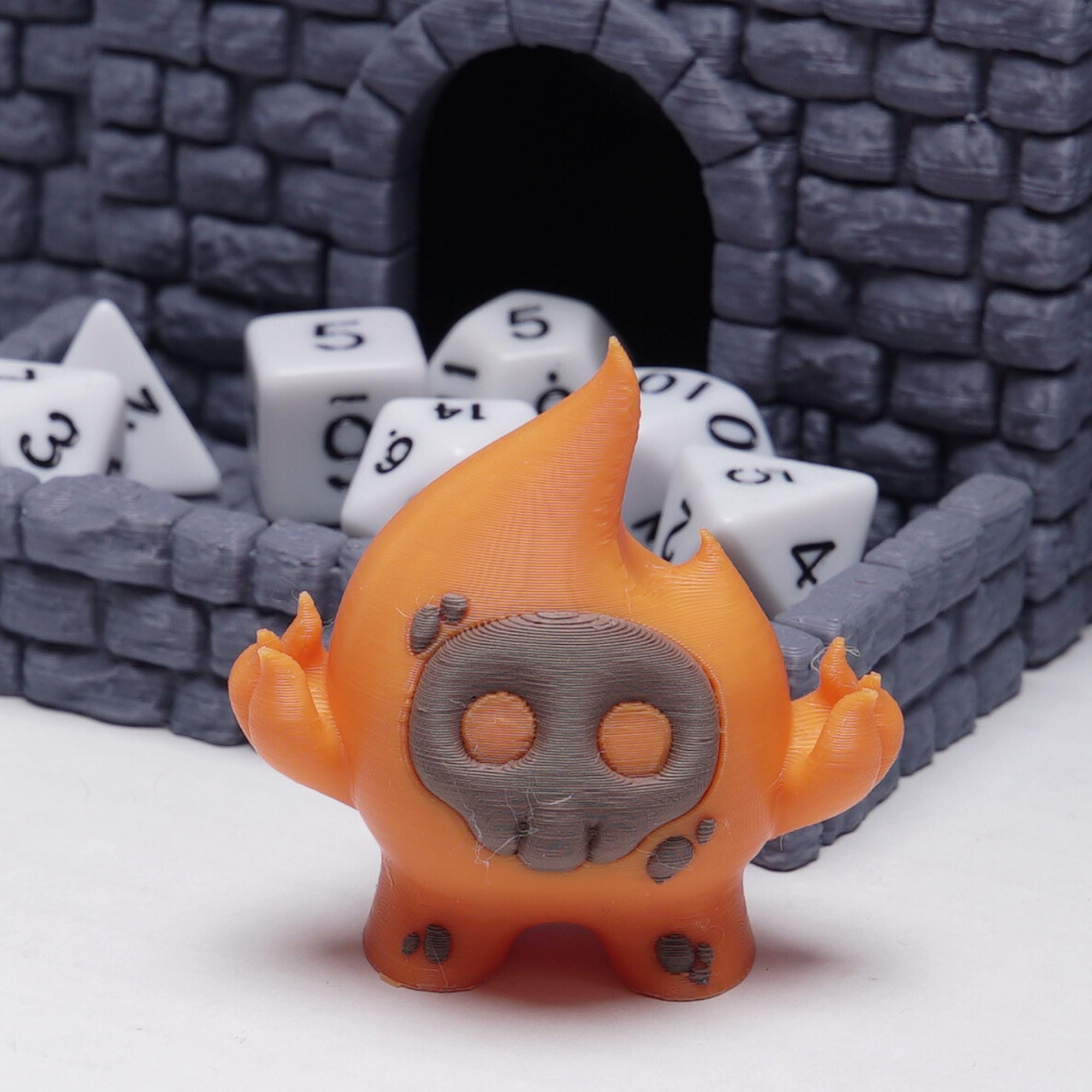 Fire Elemental Miniature for DnD Flame Monster Figure for Tabletop RPG Unique Gift for DnD Players and TTRPG Battle Encounters and Campaigns