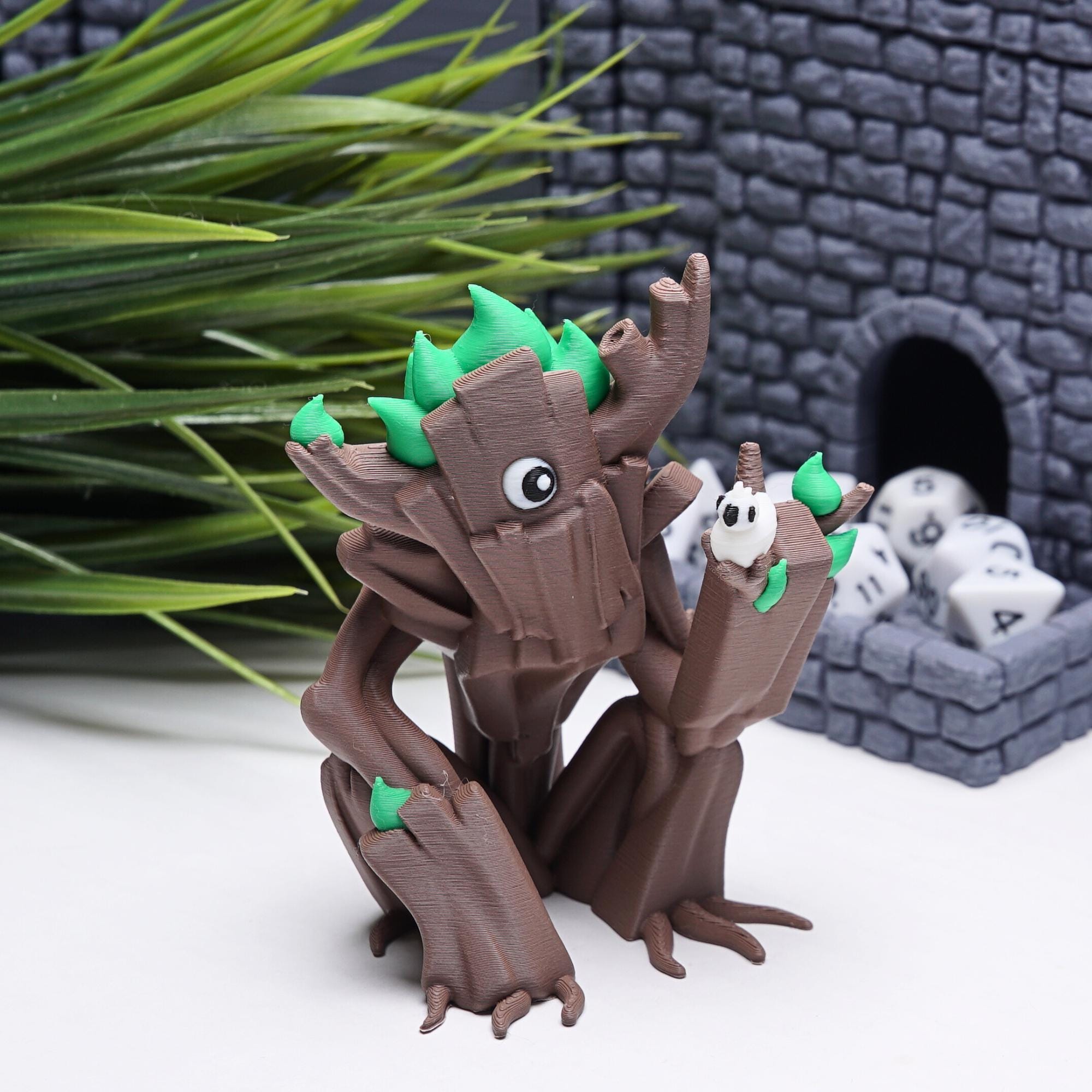 DnD Treant Monster Miniature Playful Design for Tabletop Role Play Games Gift for Dungeons and Dragons Fans Cute Tree Figure for TTRPG Fun