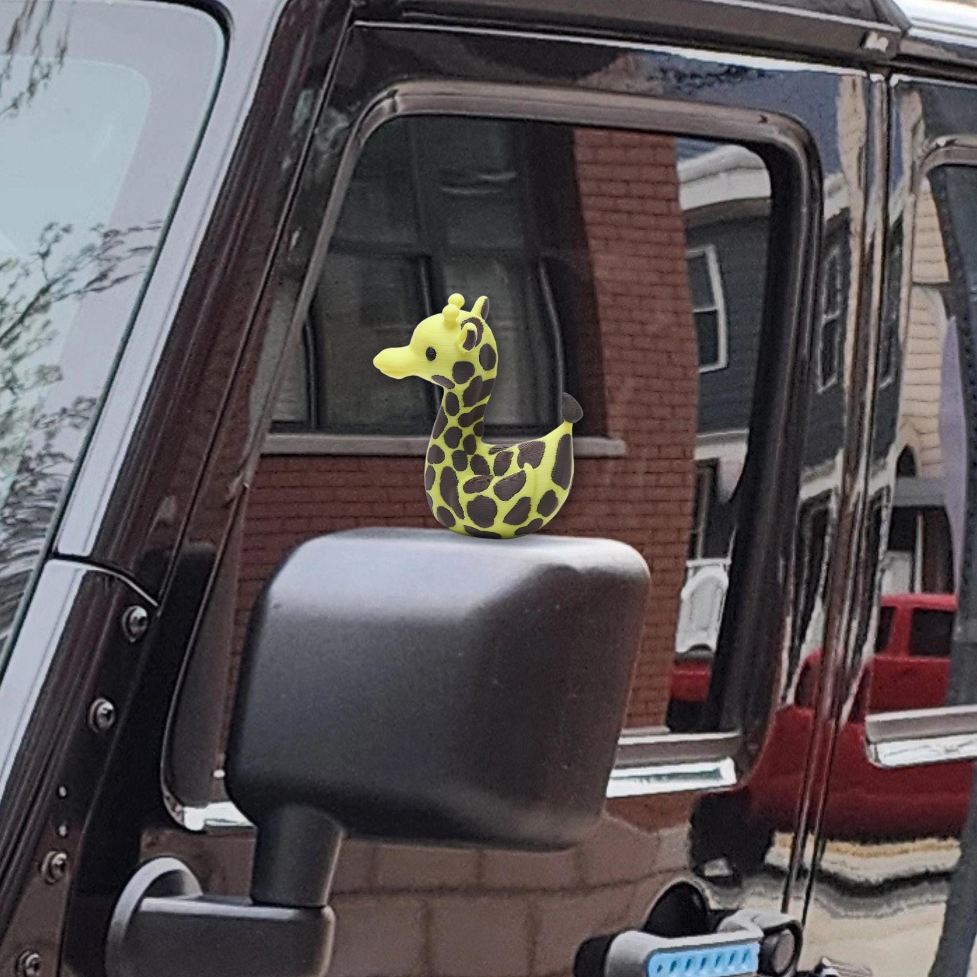 Giraffe Duck Gift for Off-Road Ducking Fans Safari Trail Adventure Dashboard Duck Giraffe Birthday Party Favor Cute Cake Topper Gift for Boy