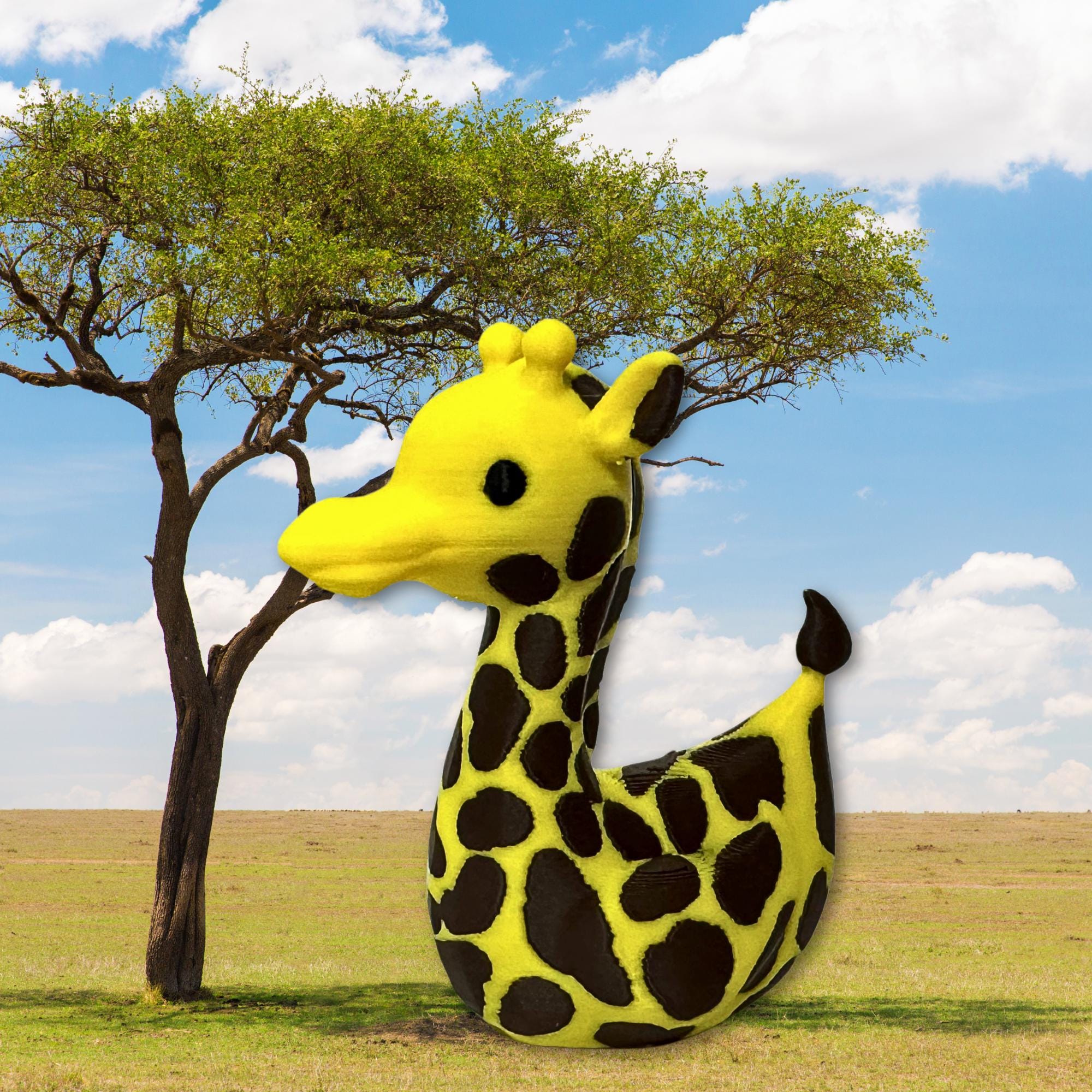 Giraffe Cruise Duck Gift Safari Animal Hide and Seek Duck for Kids Birthday Party Favor Cute Cake Topper Wildlife Travel Duck for Cruisers