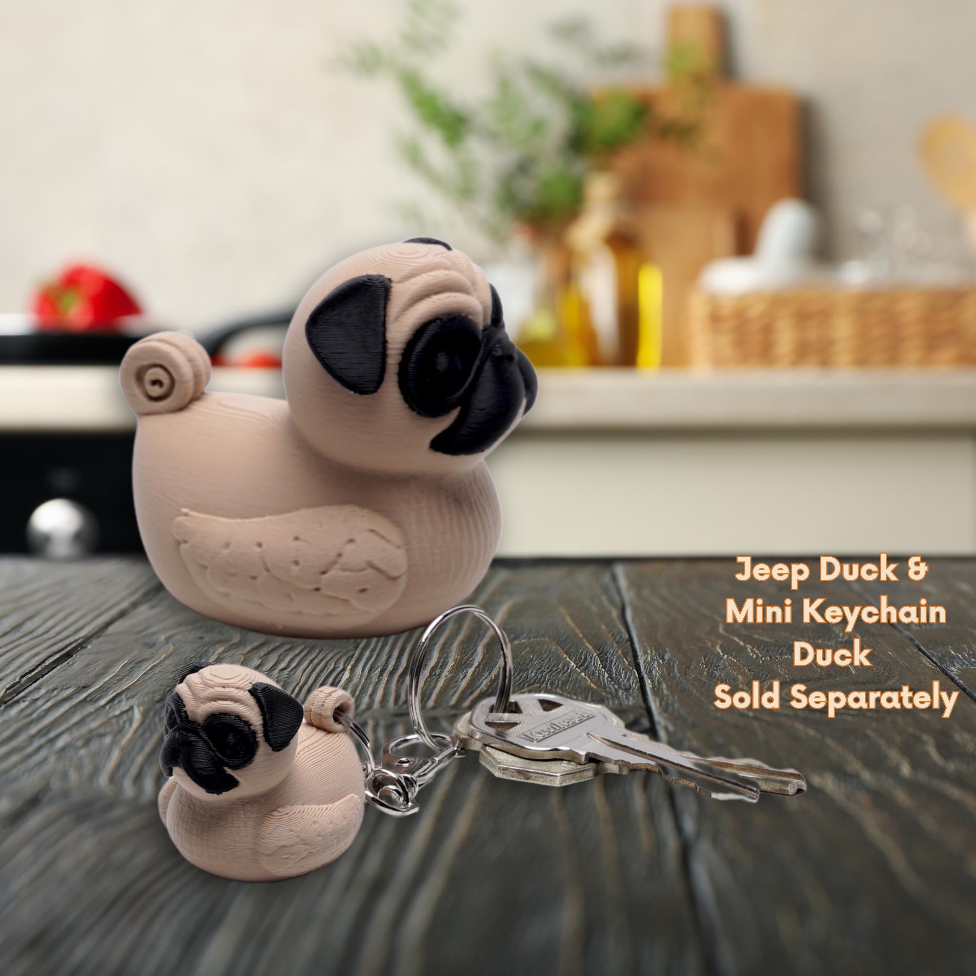 Sheriff Duck Jeep Mini NFC Keychain for Duck Jeep and Cruise Fan Gift for Law Enforcement add NFC to Share Social Text with Tap from Cell