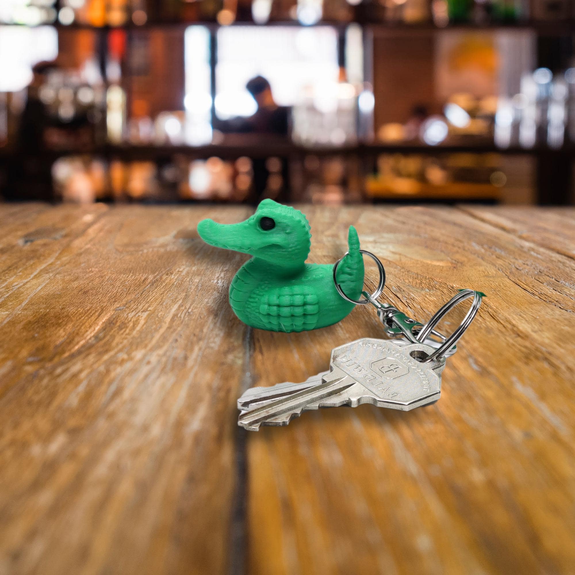 Sheriff Duck Jeep Mini NFC Keychain for Duck Jeep and Cruise Fan Gift for Law Enforcement add NFC to Share Social Text with Tap from Cell