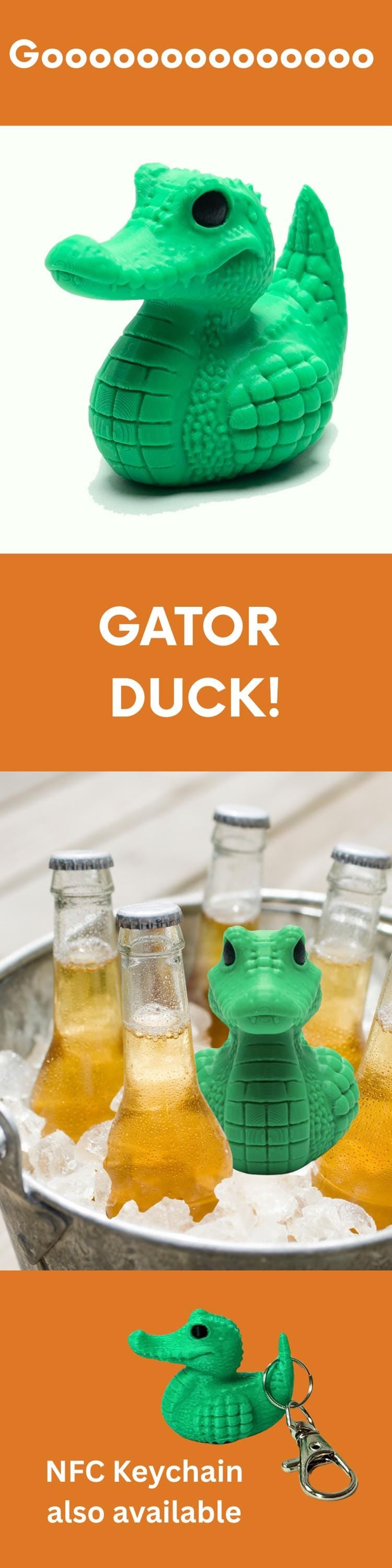 Gator Cruise Duck Gift Alligator Hide and Seek Duck for Ship Adventures UF Football Fan Cruise Gift Swamp Party Favor Keepsake Gator Duck