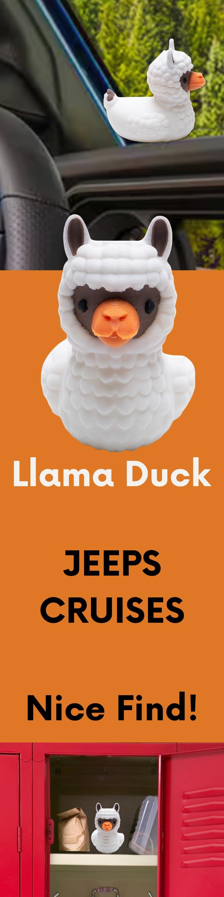 Llama Cruise Duck Gift Cute Hide and Seek Duck for Cruise Door Surprises Fun Gift for Llama Lovers Travel Keepsake Duck for Ship Adventures