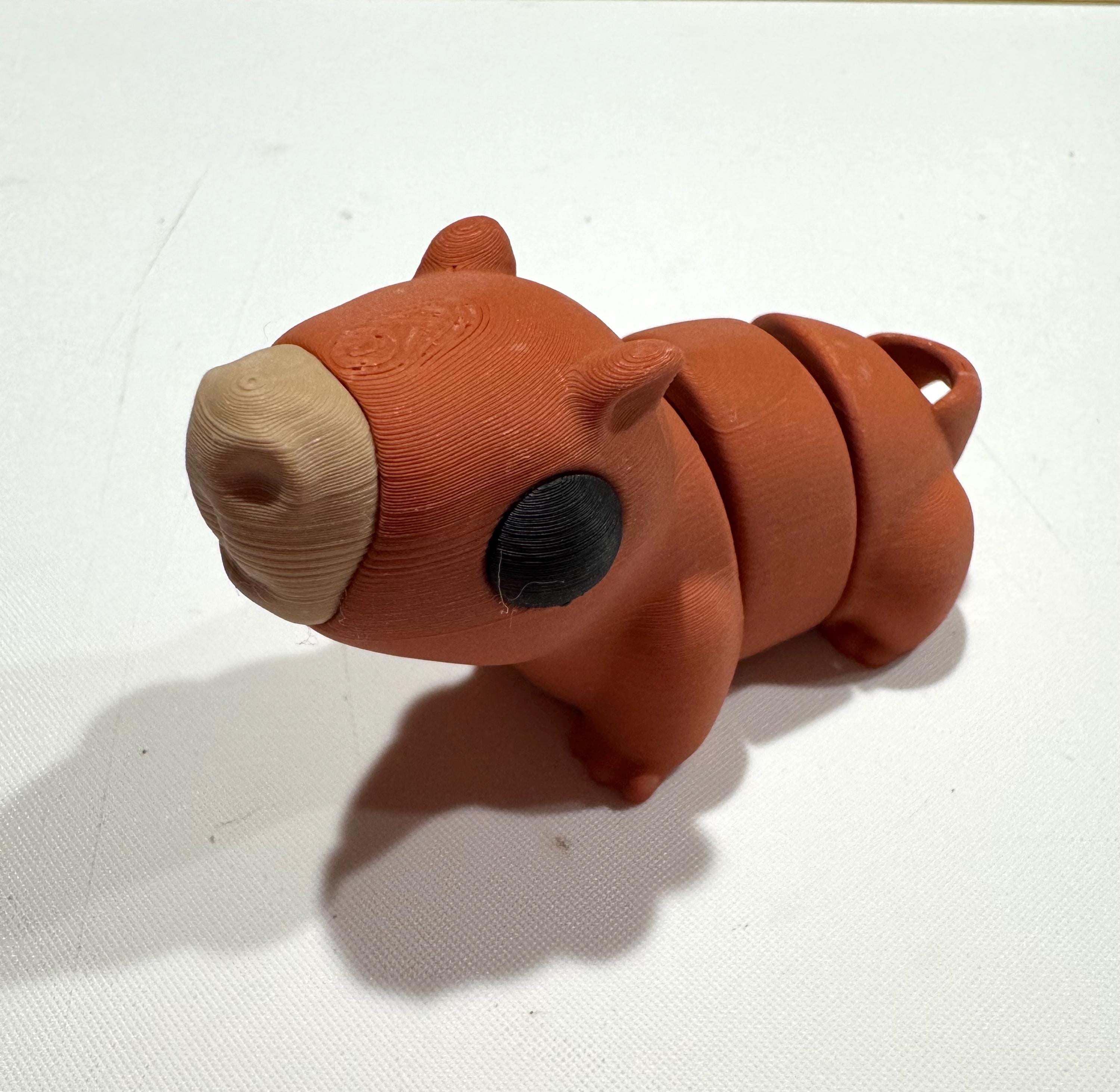 Capybara Flexi Fidget Toy Gift for Kids for Stress Free Play with 3D Articulated  Capybara Clip Backpack School and Camp Bag Friendly Fun