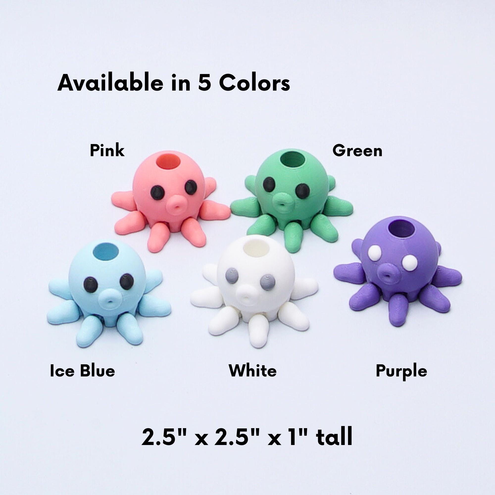 Straw Topper Octopus Articulated Legs 3D Printed for Tumblers Insulated Cups and Party Cup Straw Topper Birthday Gift for Her Back to School