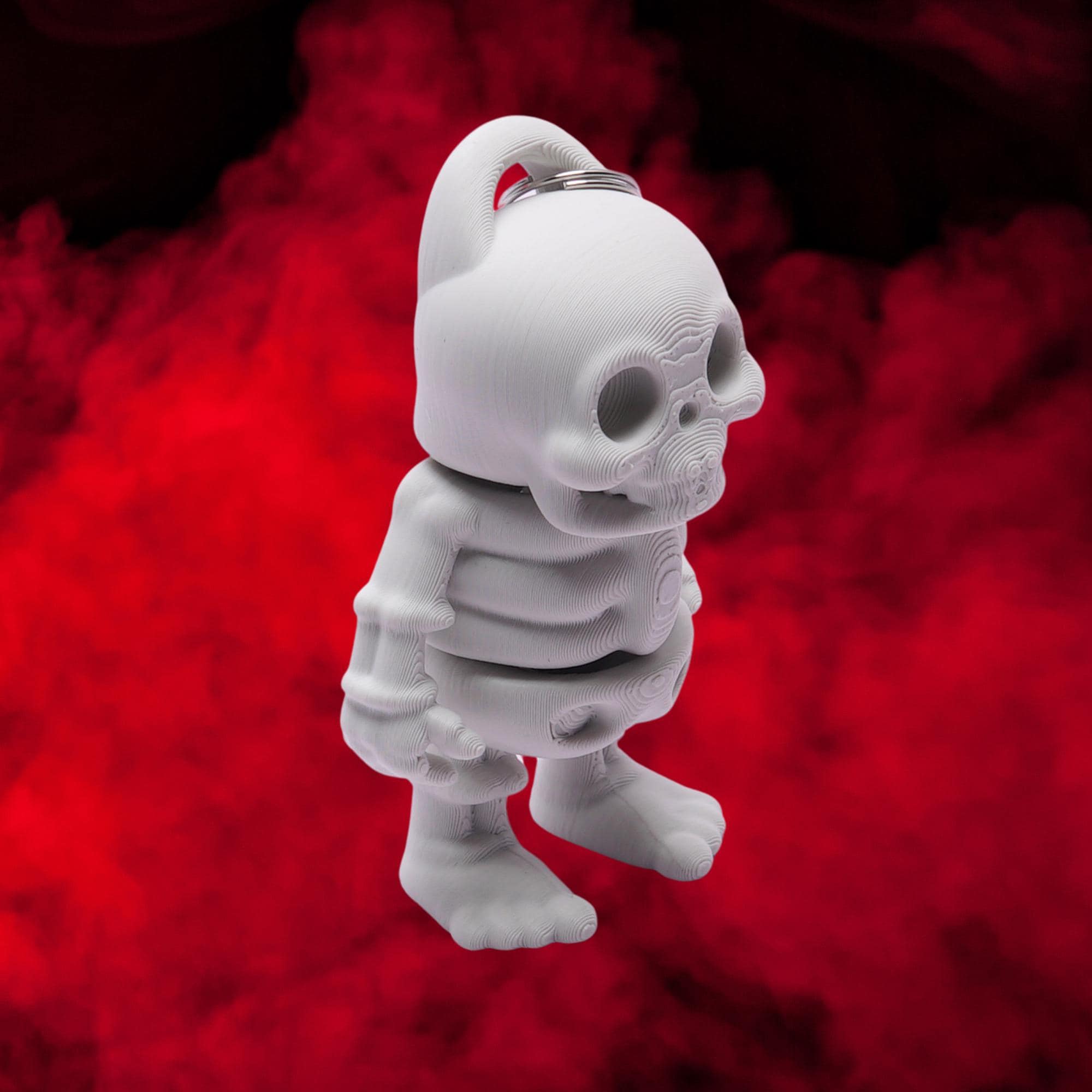Flexi Fidget Skeleton Fun Stress Free Gift for Kids Play Clip On Backpack for School and Camp Pal away from Home Pocket Friend Skeleton Toy