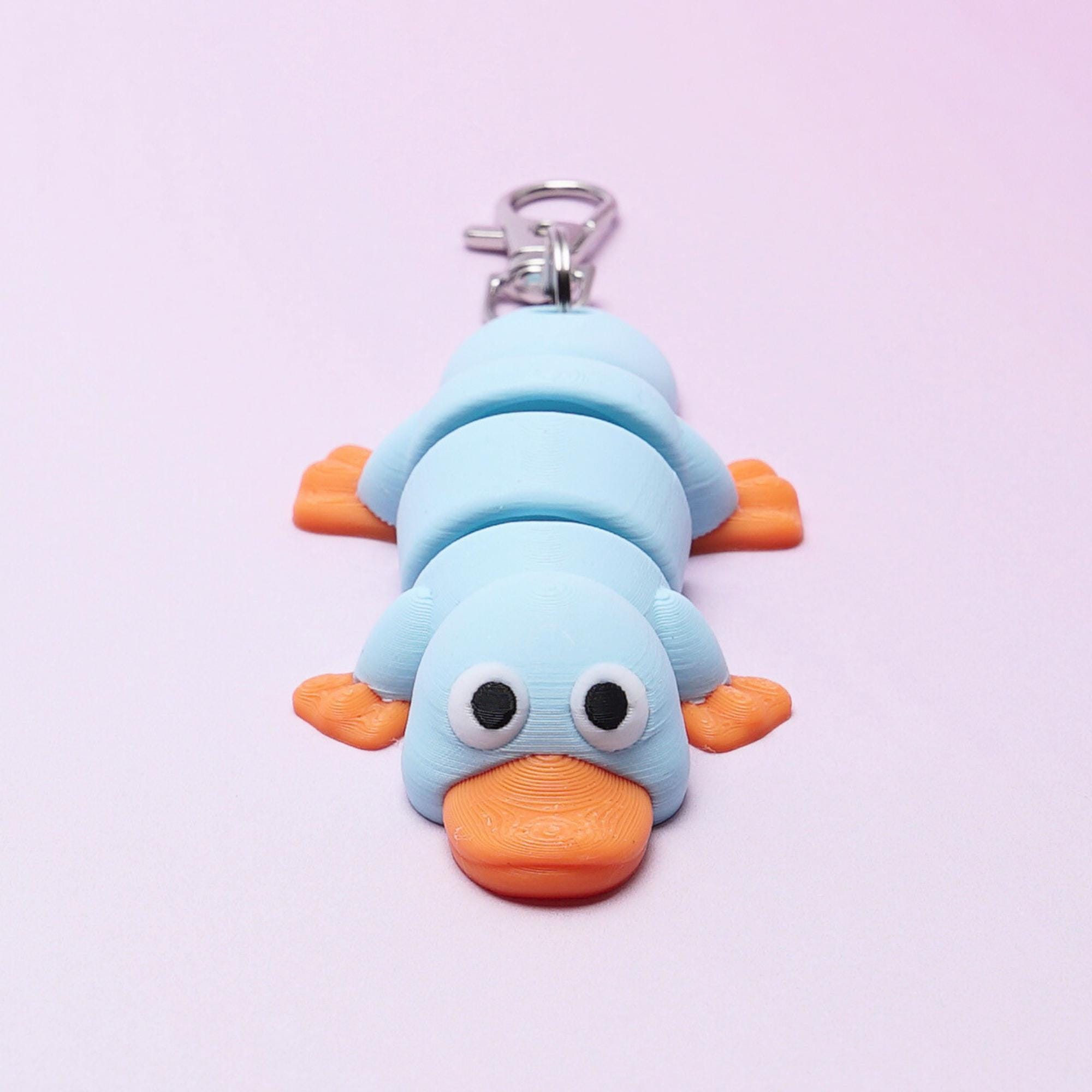 Platypus Articulated Flexi Fidget Toy for Stress Free Play Everywhere with Clip for Backpack Lunchbox Camp Bag Companion Take Along Toy