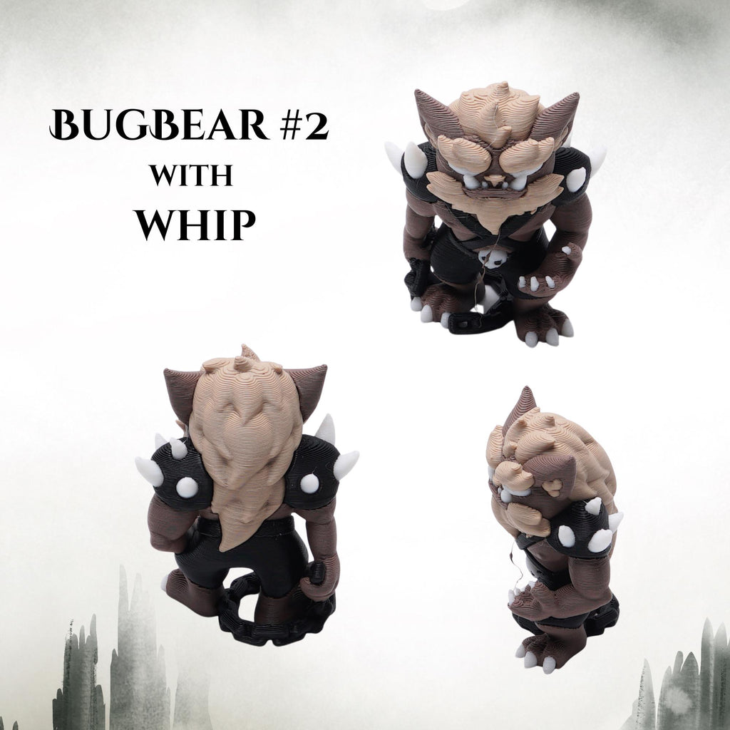 Bugbear Miniature DnD RPG Monster 2-PK Tabletop Mini Monster Figures for Fantasy Battles Unique Character Mini BugBear Gift for DnD Players