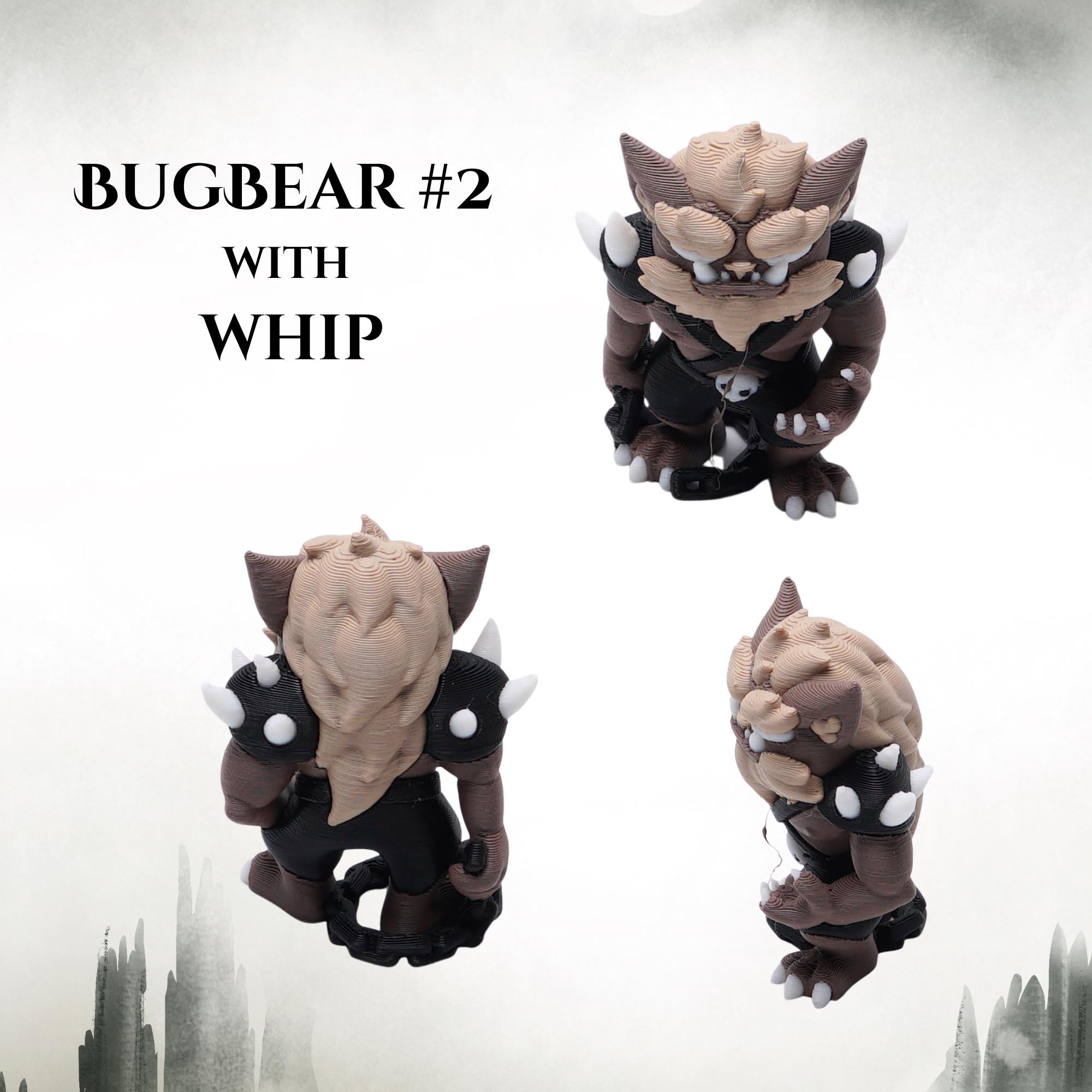 Bugbear Miniature DnD RPG Monster 2-PK Tabletop Mini Monster Figures for Fantasy Battles Unique Character Mini BugBear Gift for DnD Players