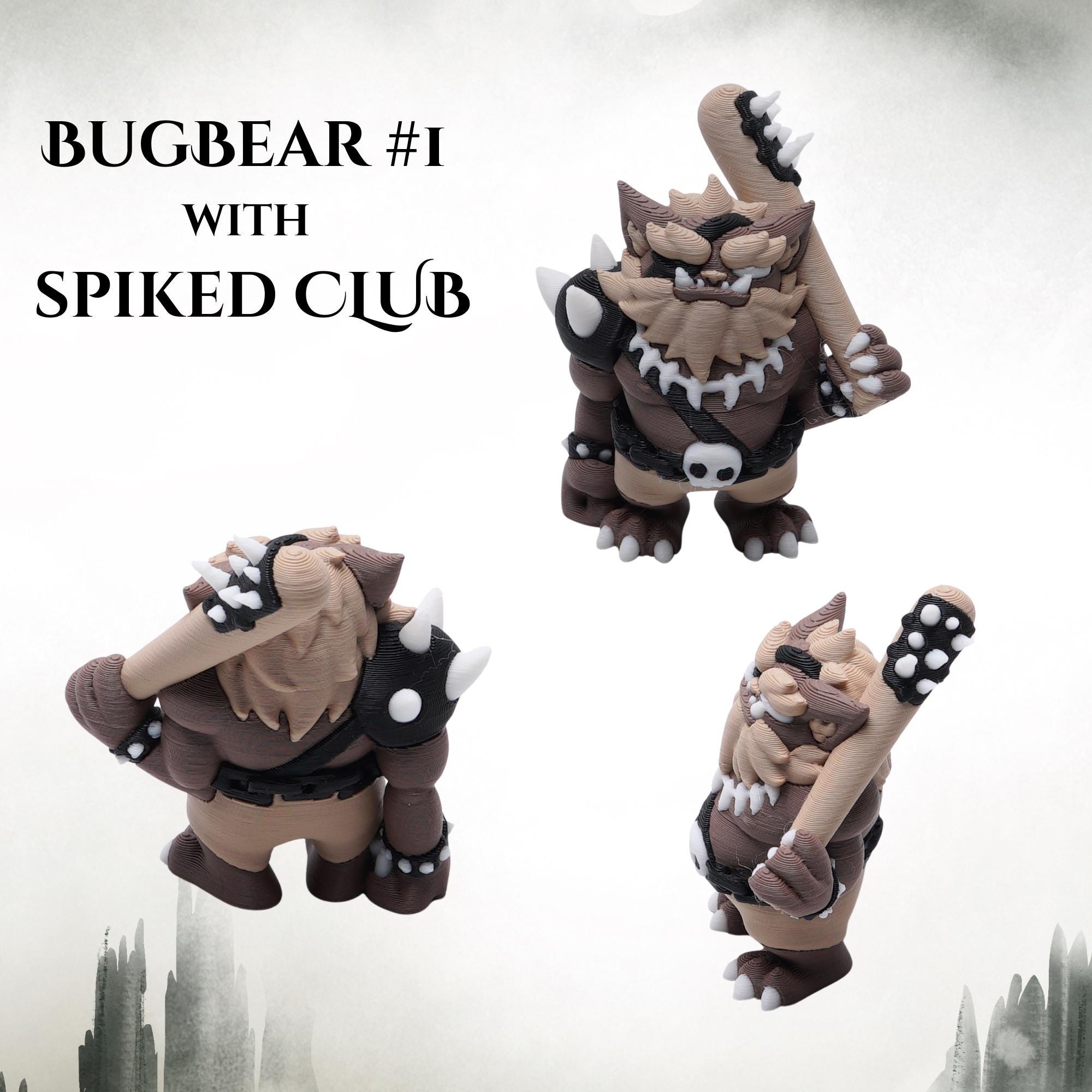 Bugbear Miniature DnD RPG Monster 2-PK Tabletop Mini Monster Figures for Fantasy Battles Unique Character Mini BugBear Gift for DnD Players