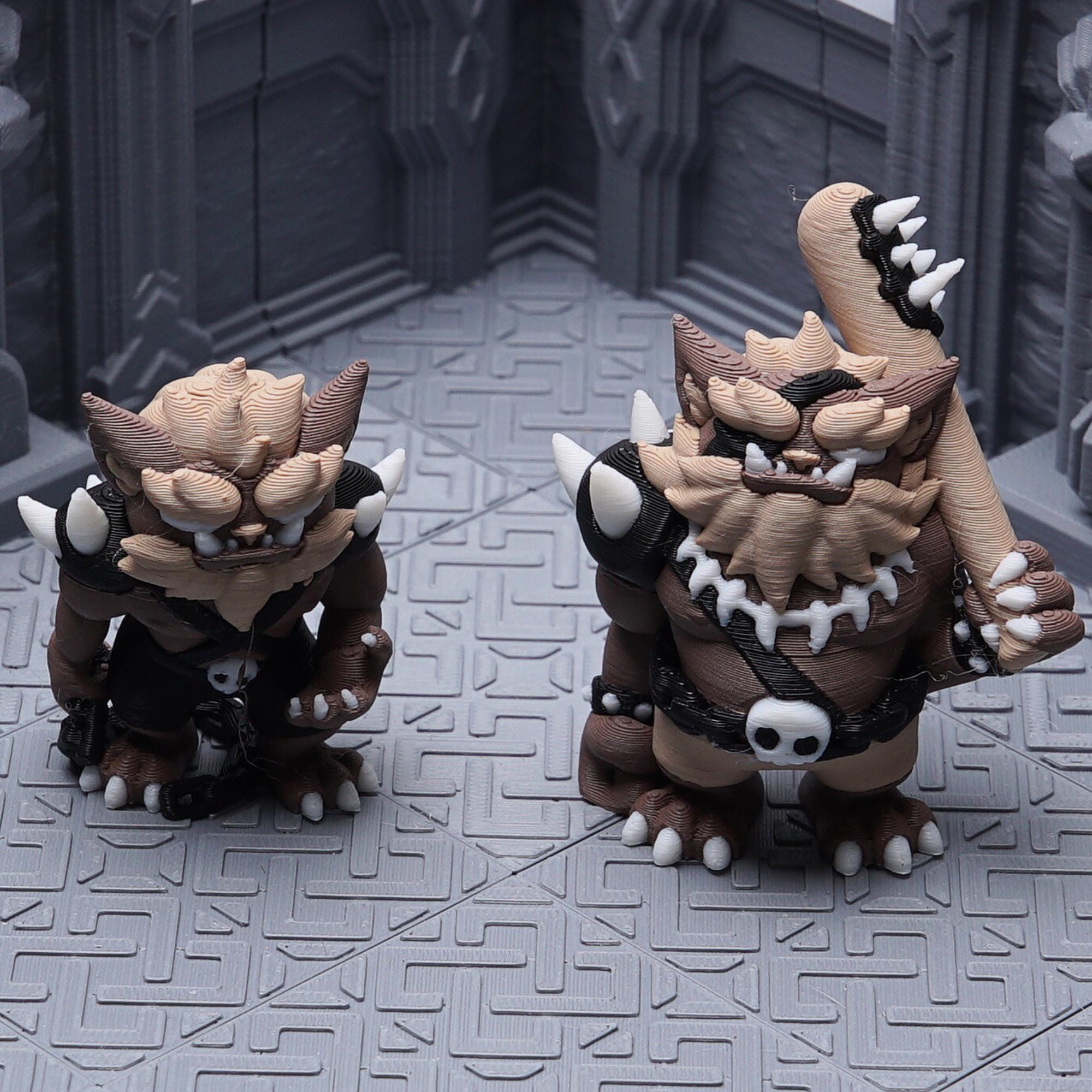 Bugbear Miniature DnD RPG Monster 2-PK Tabletop Mini Monster Figures for Fantasy Battles Unique Character Mini BugBear Gift for DnD Players