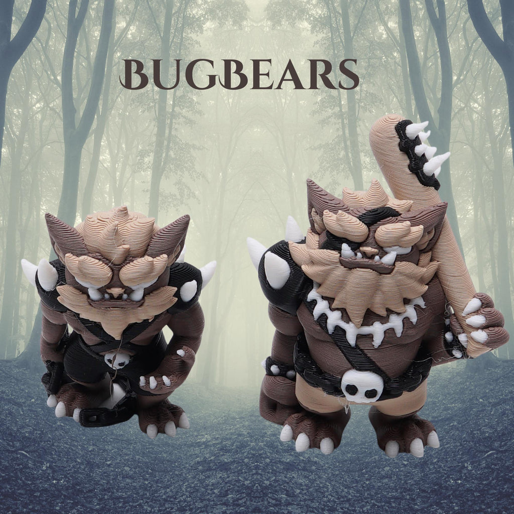 Bugbear Miniature DnD RPG Monster 2-PK Tabletop Mini Monster Figures for Fantasy Battles Unique Character Mini BugBear Gift for DnD Players