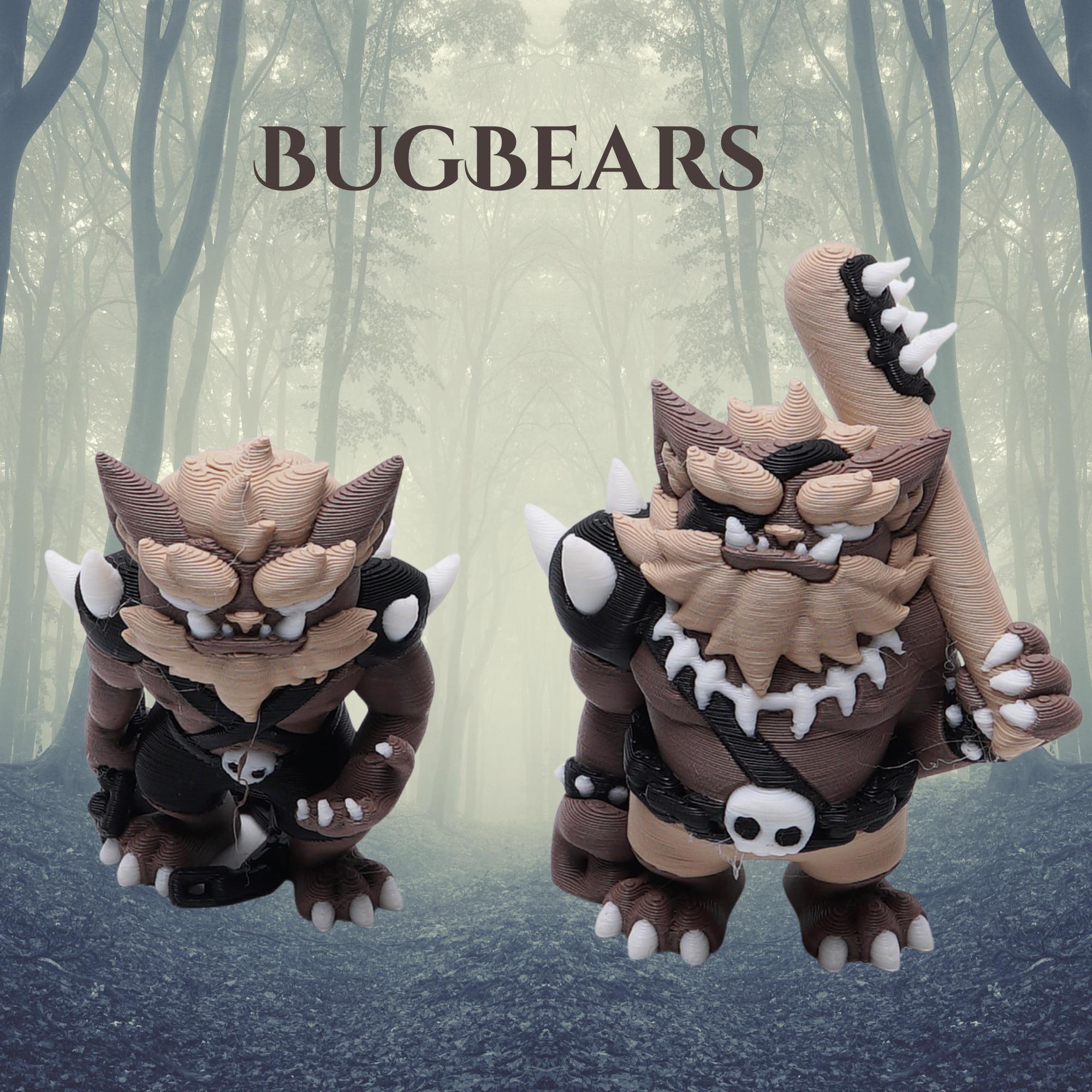 Bugbear Miniature DnD RPG Monster 2-PK Tabletop Mini Monster Figures for Fantasy Battles Unique Character Mini BugBear Gift for DnD Players