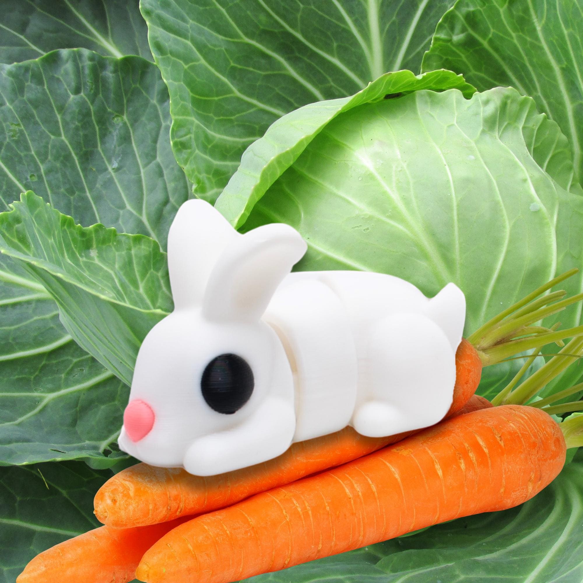 Bunny Rabbit Fidget Flexi Toy 3D Articulated Clip On Backpack Fun Gift for Kids Back to School Teacher Reward Favors Fun Zipper Pull Fidget