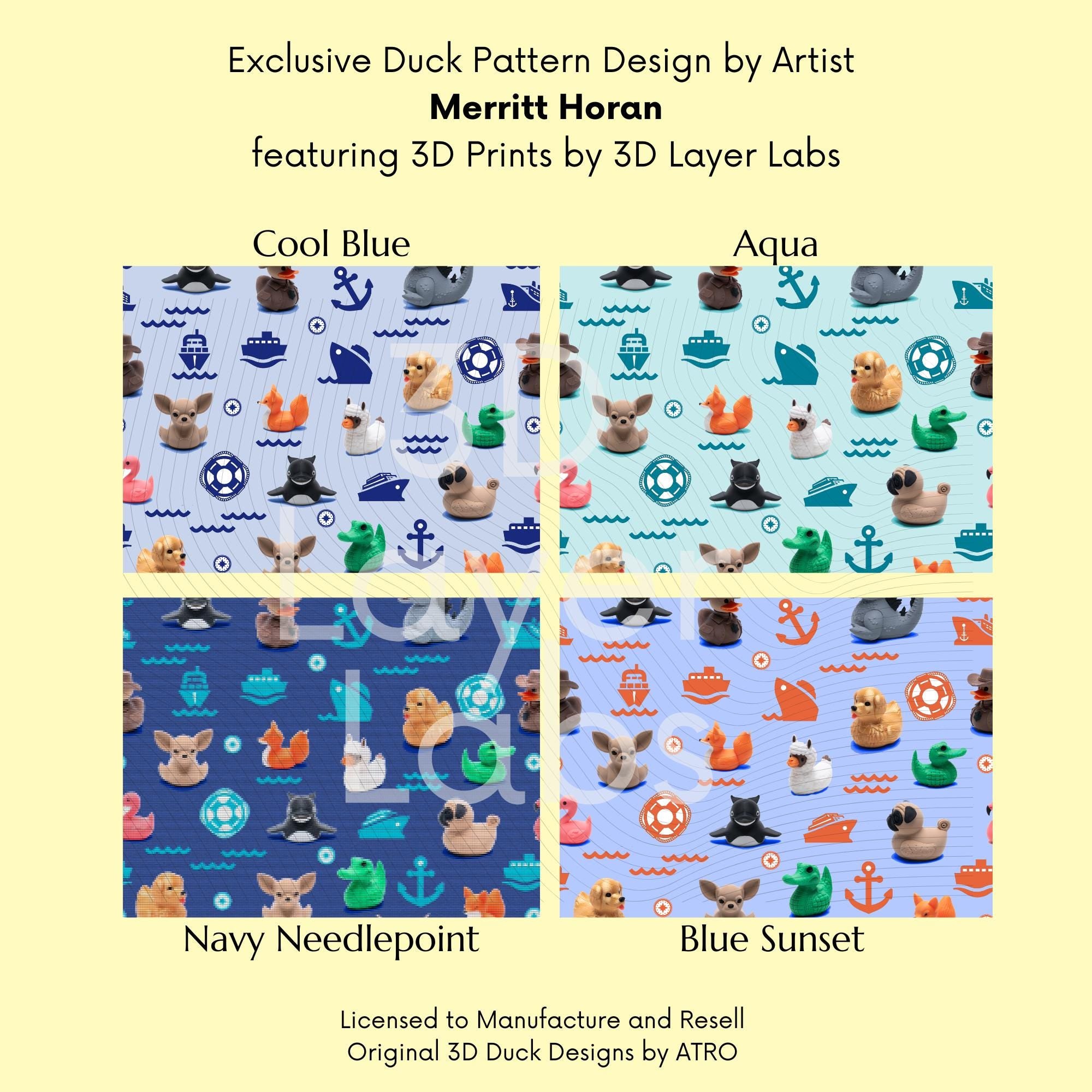 Cruise Ducking Hide and Seek Large Tote Bag with All Over Funny Duck Pattern Gift for Family Reunion Cruise Vacation Duck Storage Carry All