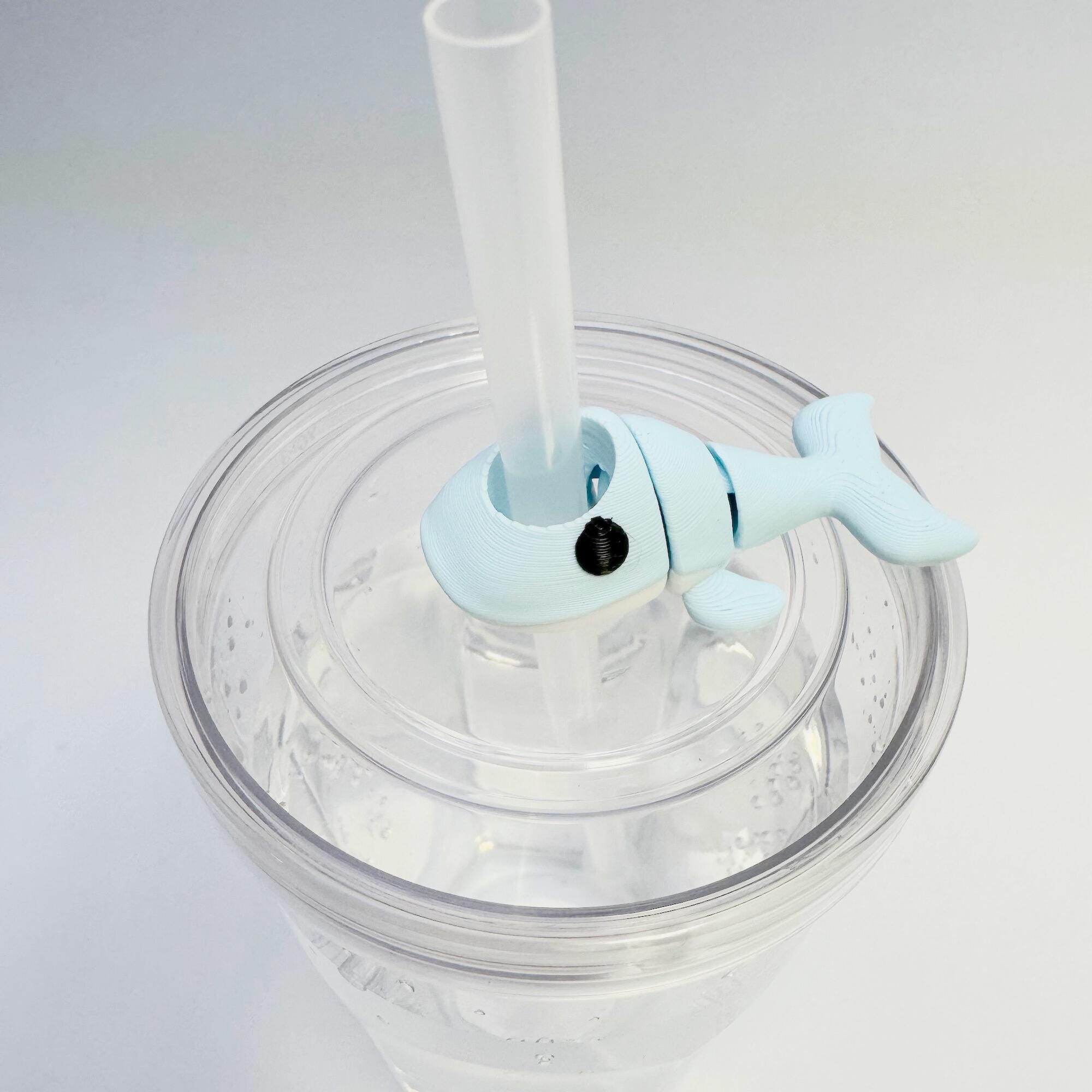Mini Animal Flexi Straw Topper 5-pk 3D Printed Party Cup Charm Kids Teens Summer and Back to School Straw Topper for Popular Tumbler Gift