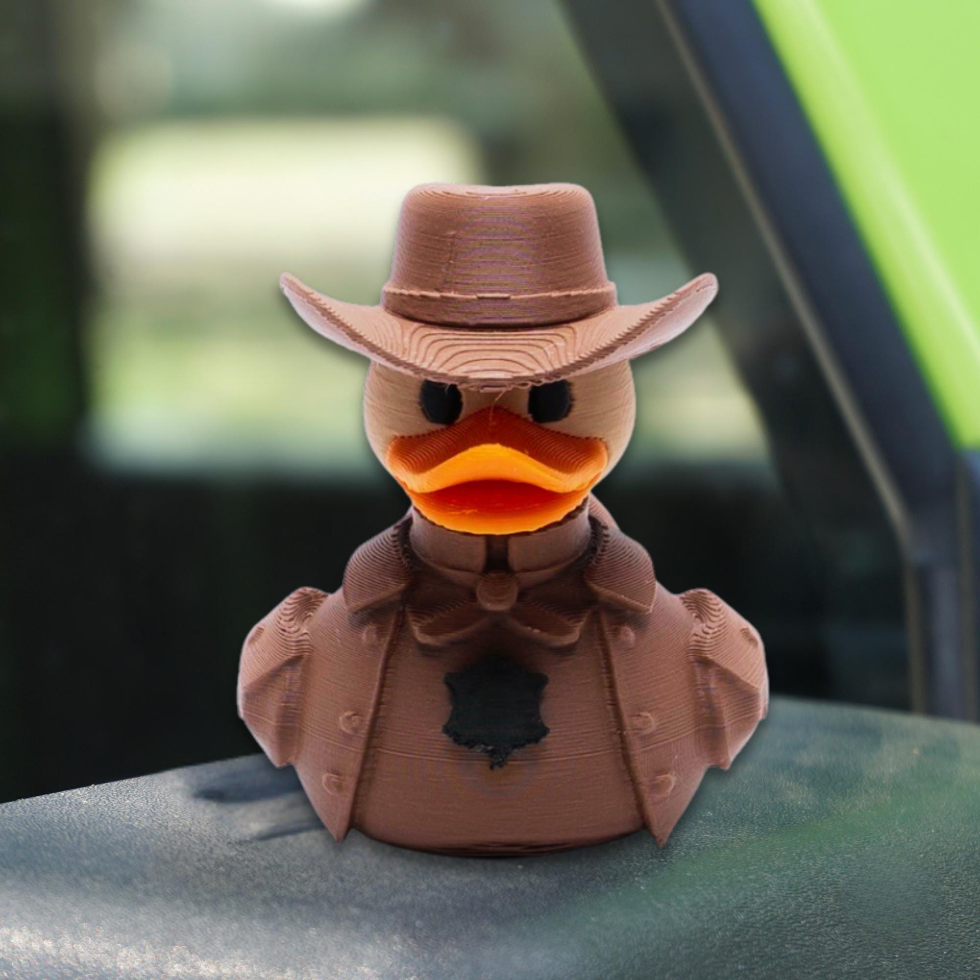 Sheriff Duck Gift for 4x4 Ducking Fans Cowboy Hat Law Duck for Off-Road Drivers Western Trail Keepsake Gift for Police and Sheriff Dept Duck